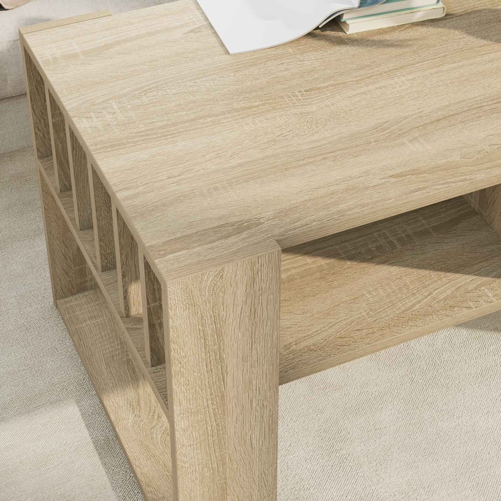 Table basse Chêne Sonoma 92 x 49,5 x 45 cm Bois d'ingénierie - XIOS