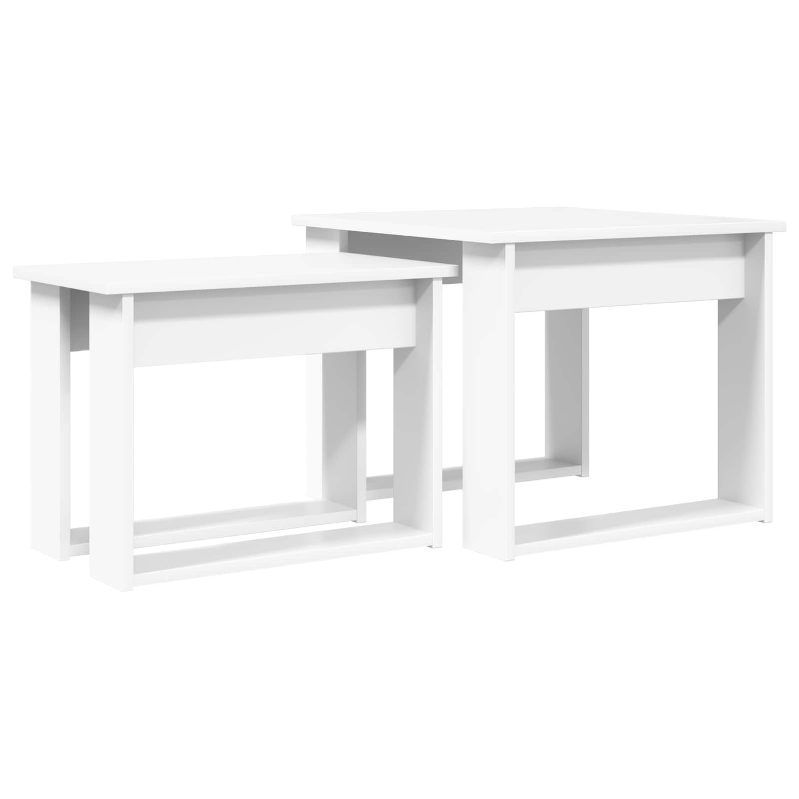 Ensemble de tables basses 2 pcs Blanc Bois d'ingénierie - XIOS