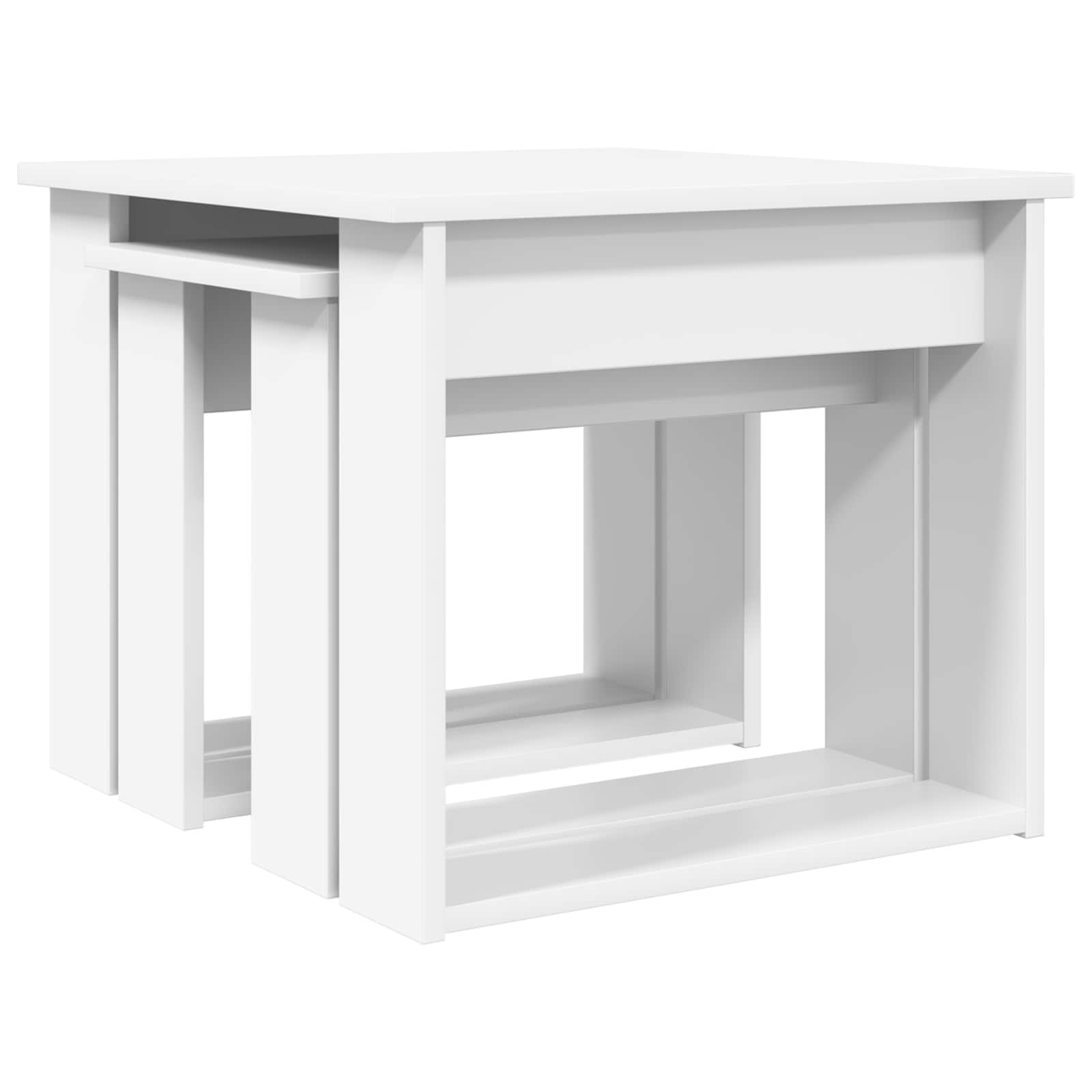 Ensemble de tables basses 2 pcs Blanc Bois d'ingénierie - XIOS