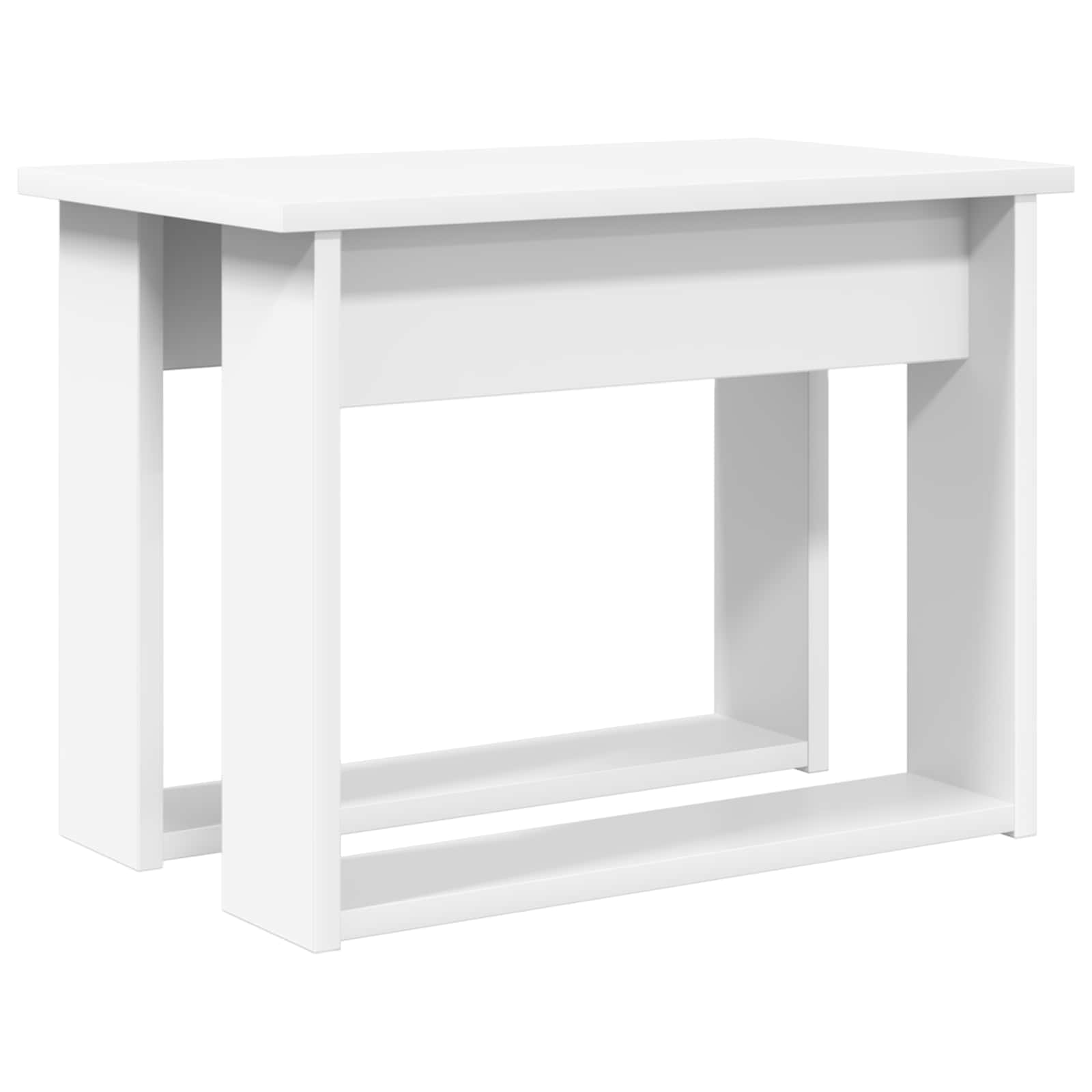 Ensemble de tables basses 2 pcs Blanc Bois d'ingénierie - XIOS