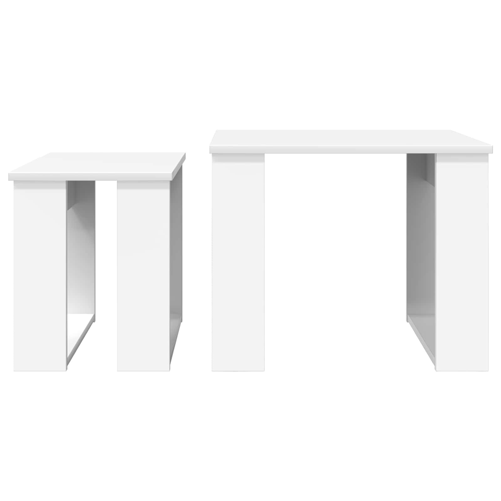 Ensemble de tables basses 2 pcs Blanc Bois d'ingénierie - XIOS
