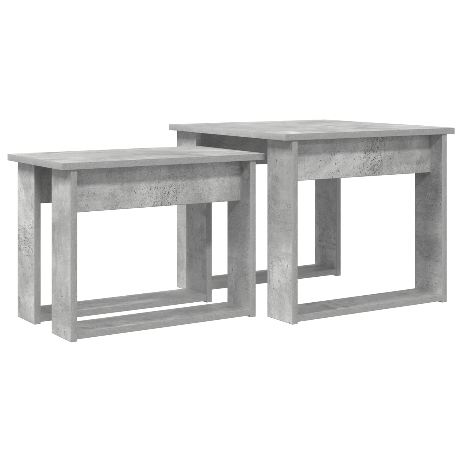 Ensemble de tables basses 2 pcs Gris béton Bois d'ingénierie - XIOS