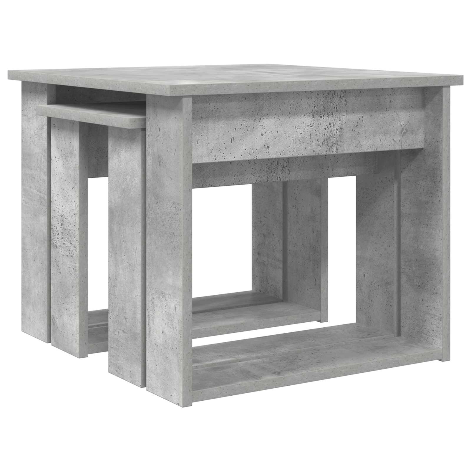 Ensemble de tables basses 2 pcs Gris béton Bois d'ingénierie - XIOS