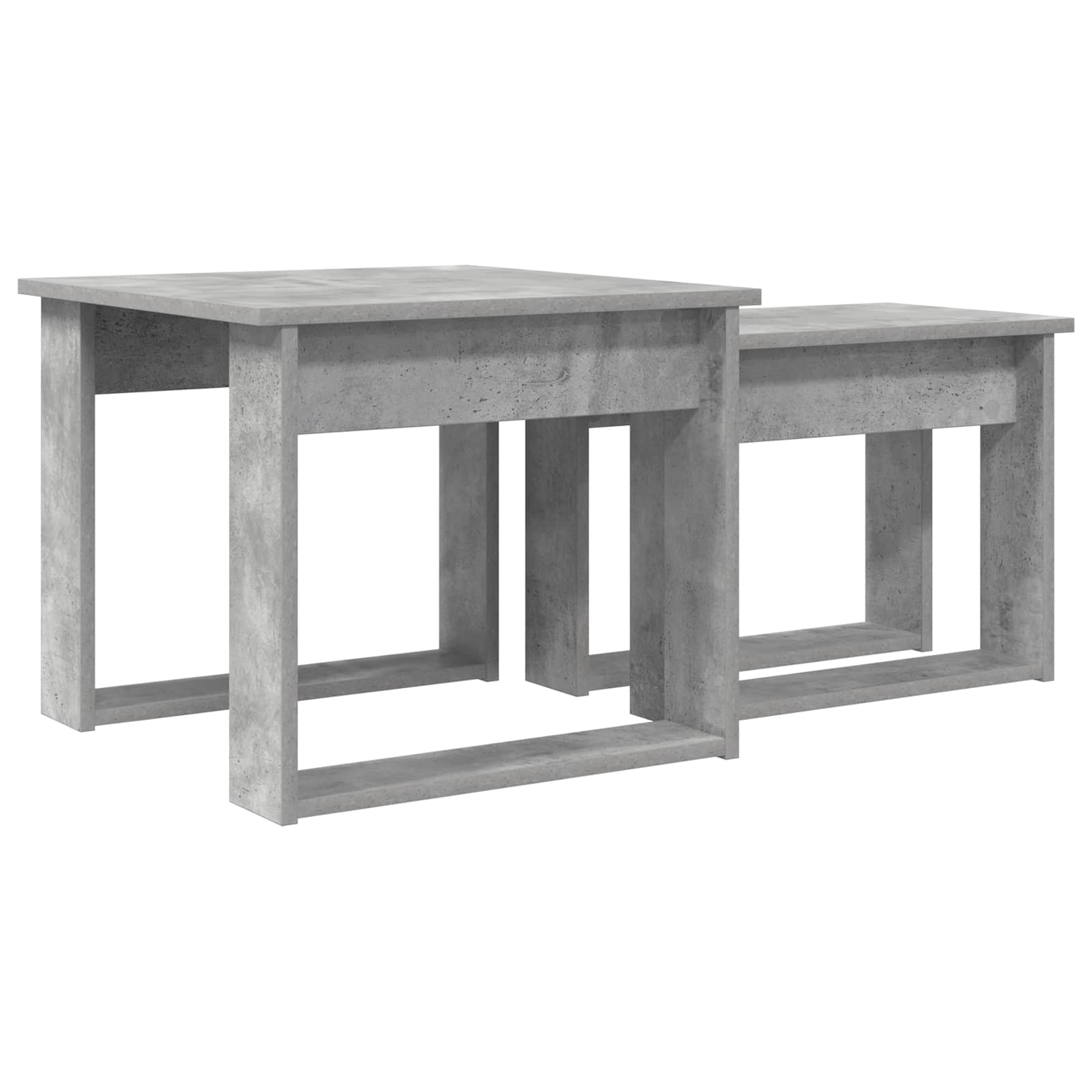Ensemble de tables basses 2 pcs Gris béton Bois d'ingénierie - XIOS