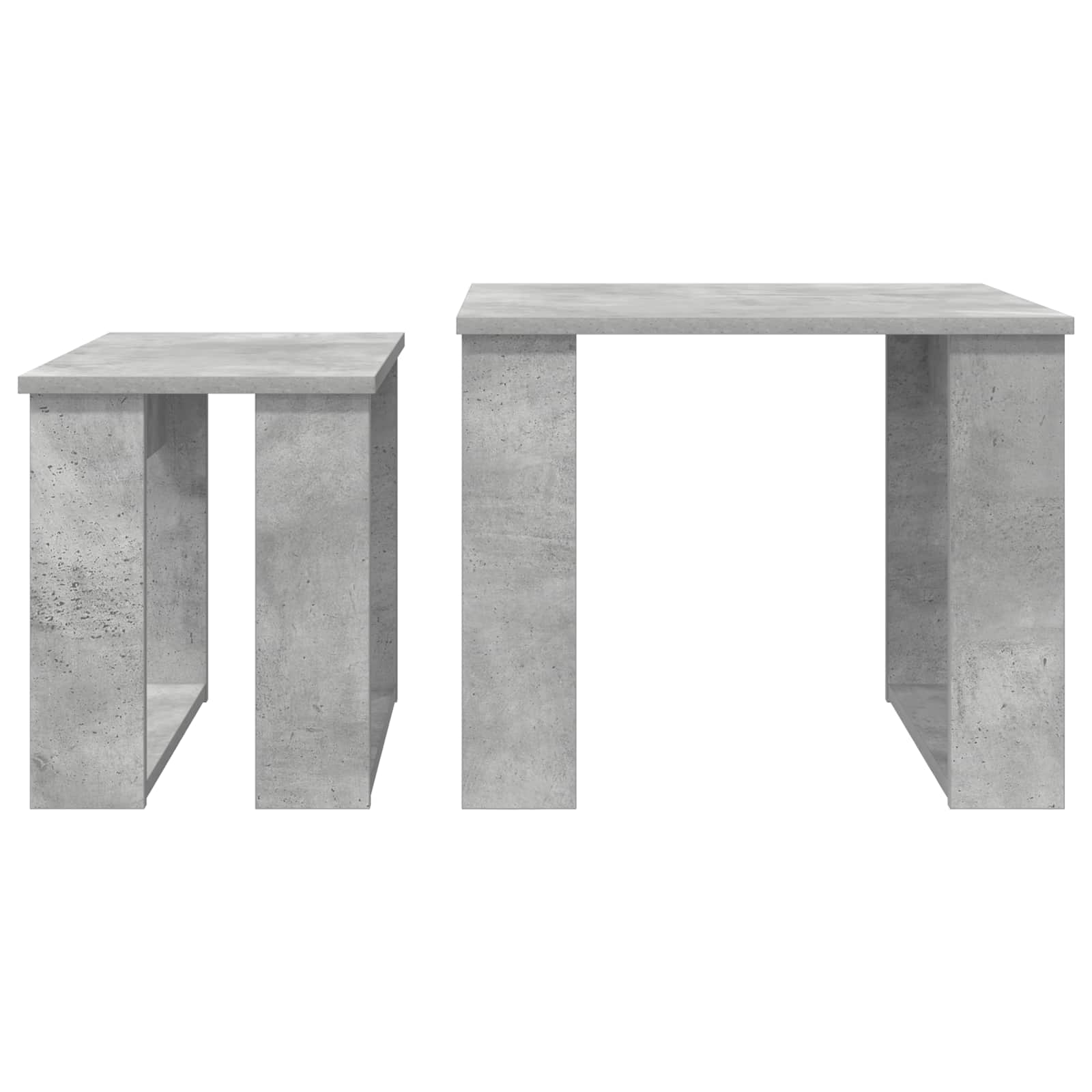 Ensemble de tables basses 2 pcs Gris béton Bois d'ingénierie - XIOS
