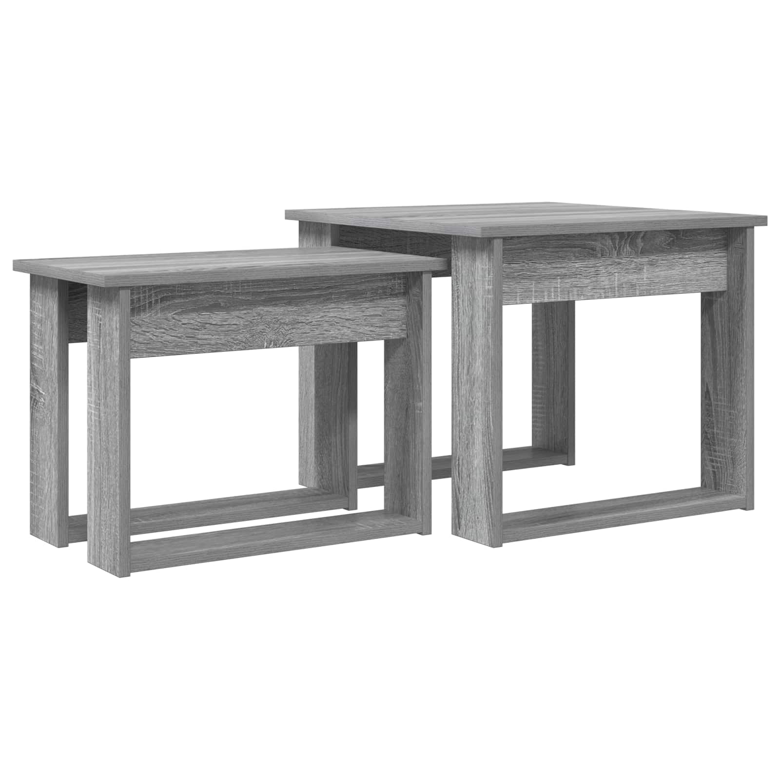 Ensemble de tables basses 2 pcs Gris Sonoma Bois d'ingénierie - XIOS
