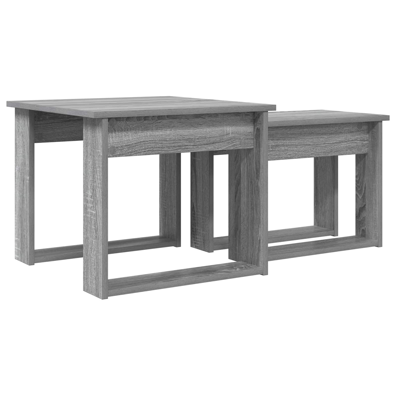 Ensemble de tables basses 2 pcs Gris Sonoma Bois d'ingénierie - XIOS