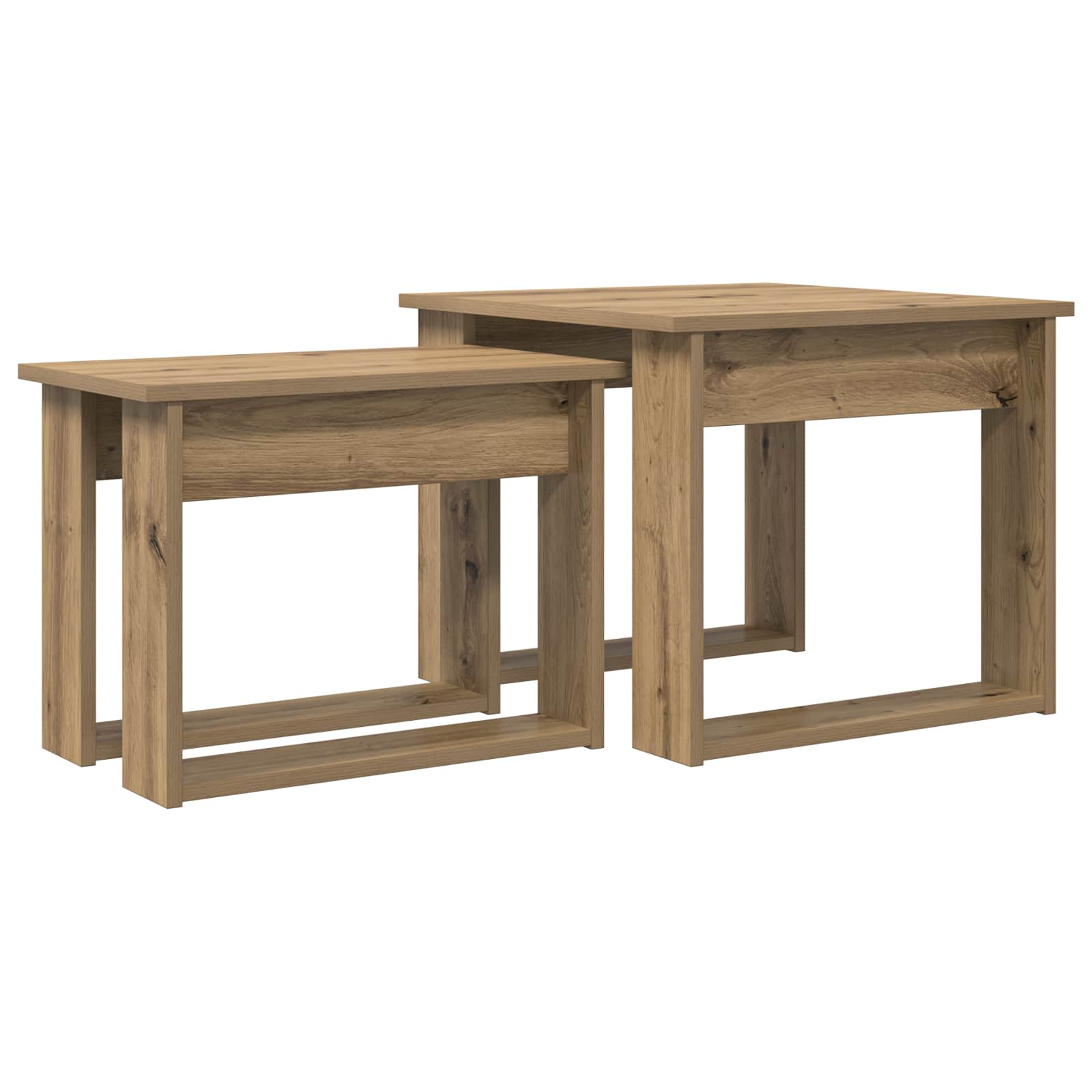 Ensemble de tables basses 2 pcs Chêne artisanal - XIOS