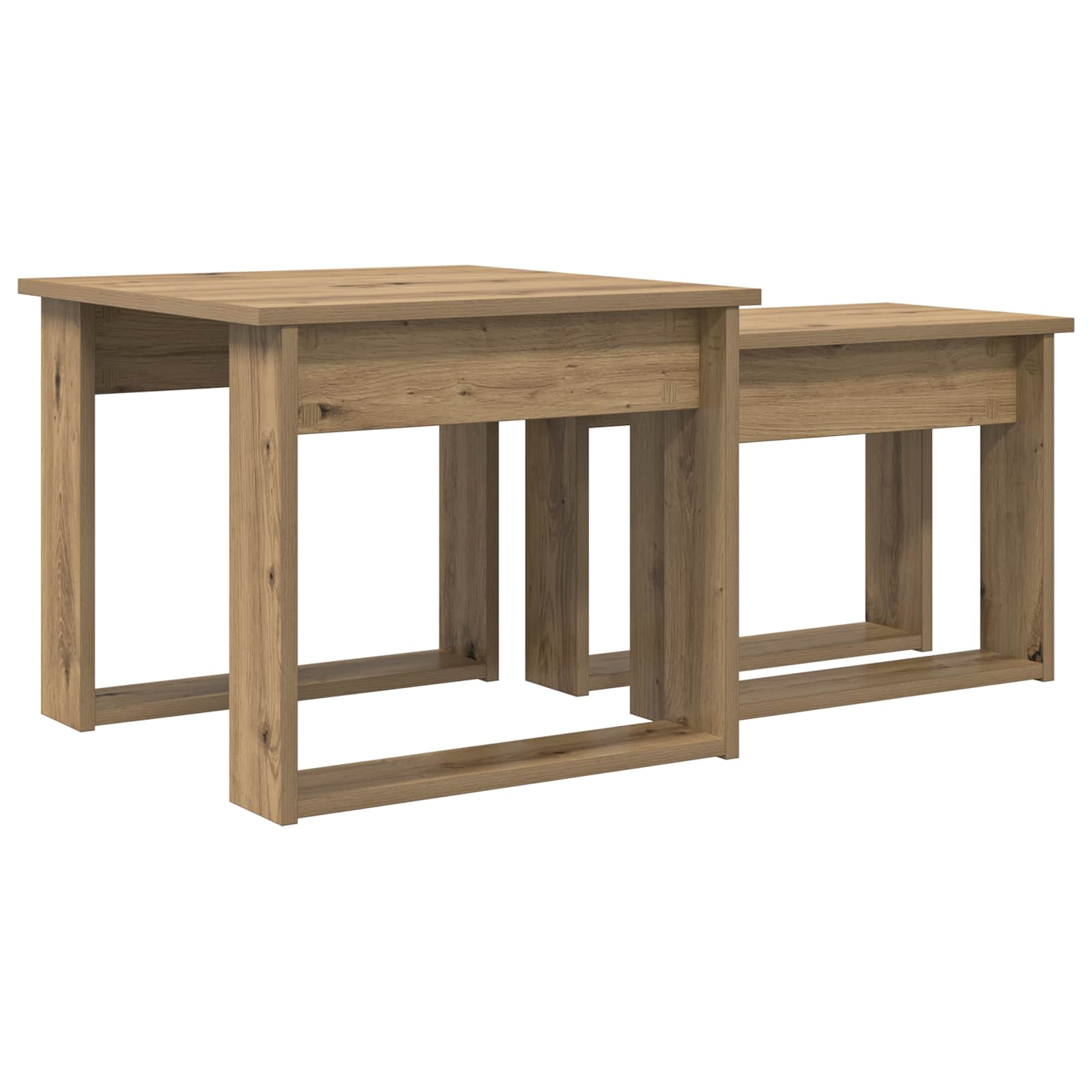 Ensemble de tables basses 2 pcs Chêne artisanal - XIOS