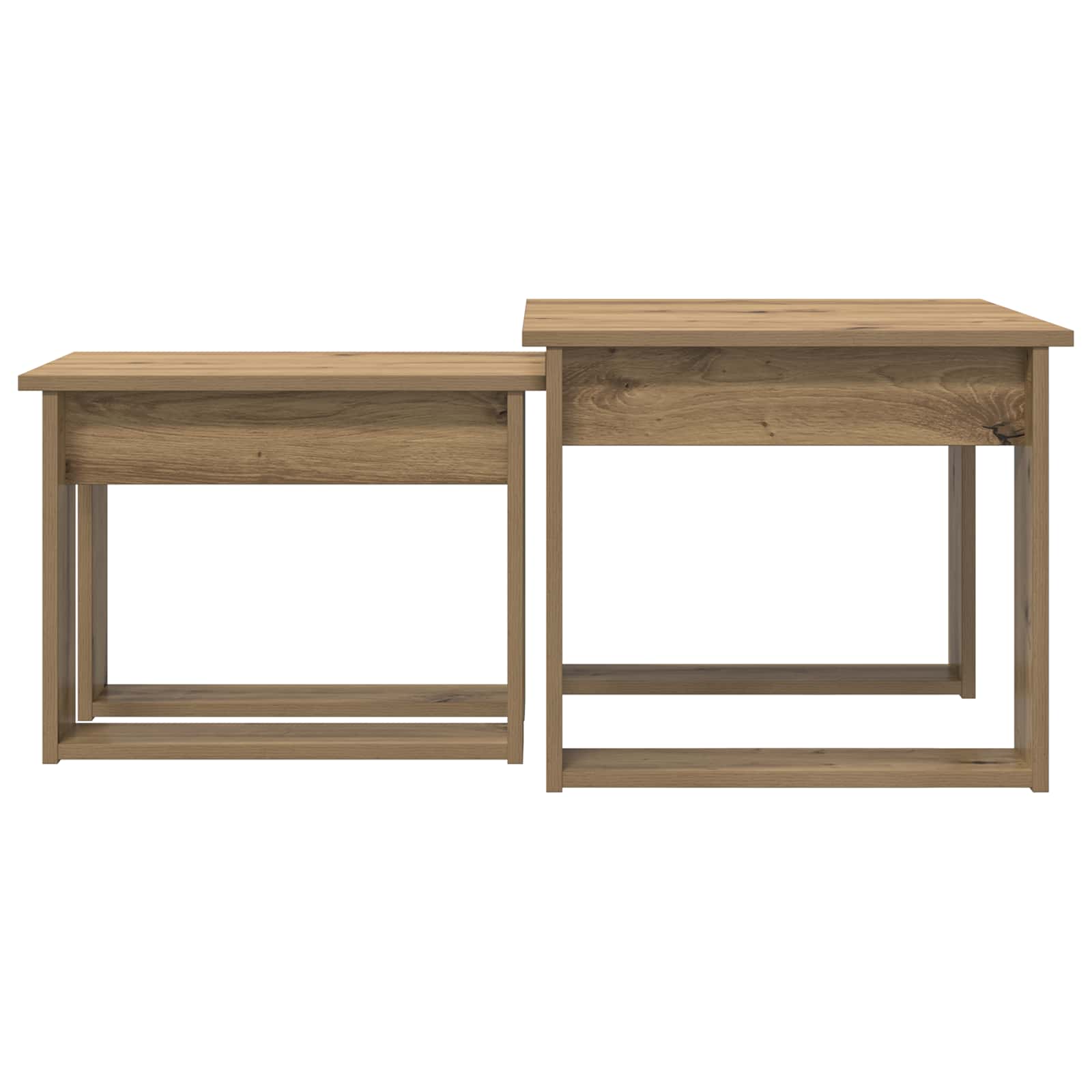 Ensemble de tables basses 2 pcs Chêne artisanal - XIOS