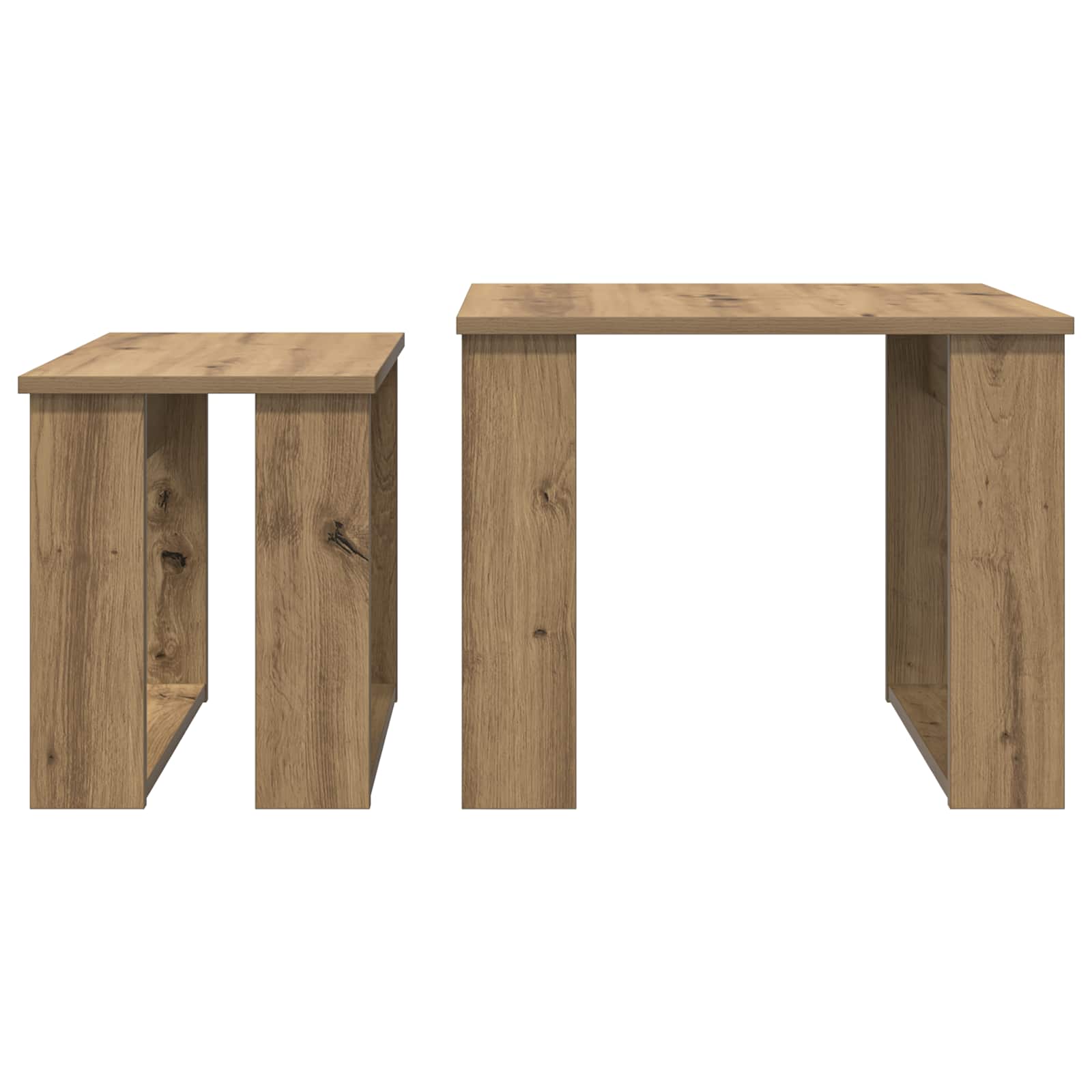 Ensemble de tables basses 2 pcs Chêne artisanal - XIOS