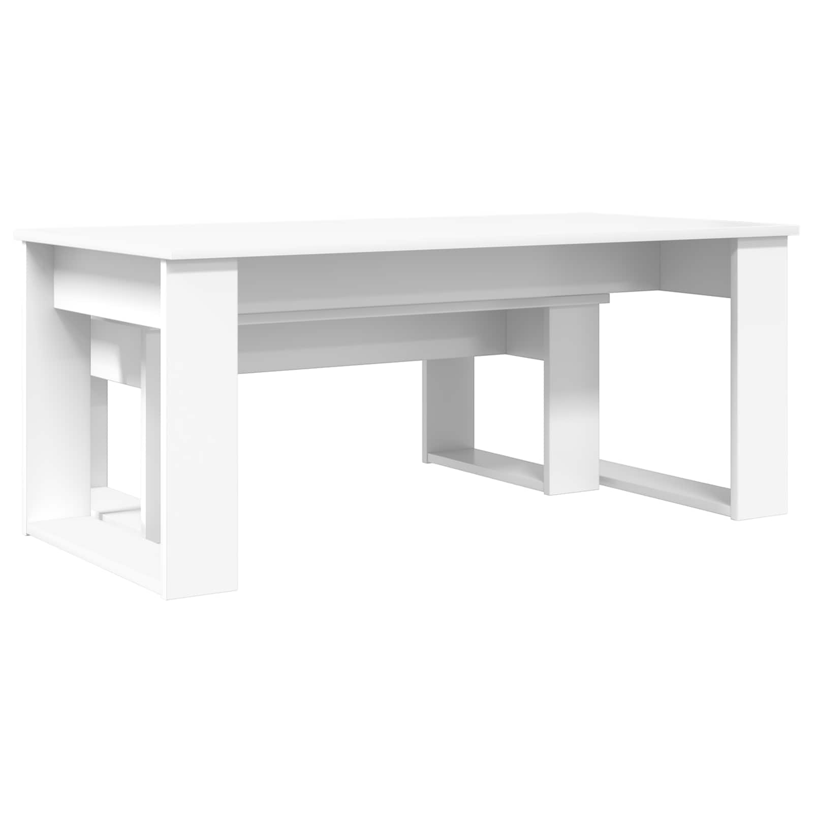 Ensemble de tables basses 2 pcs Blanc Bois d'ingénierie - XIOS