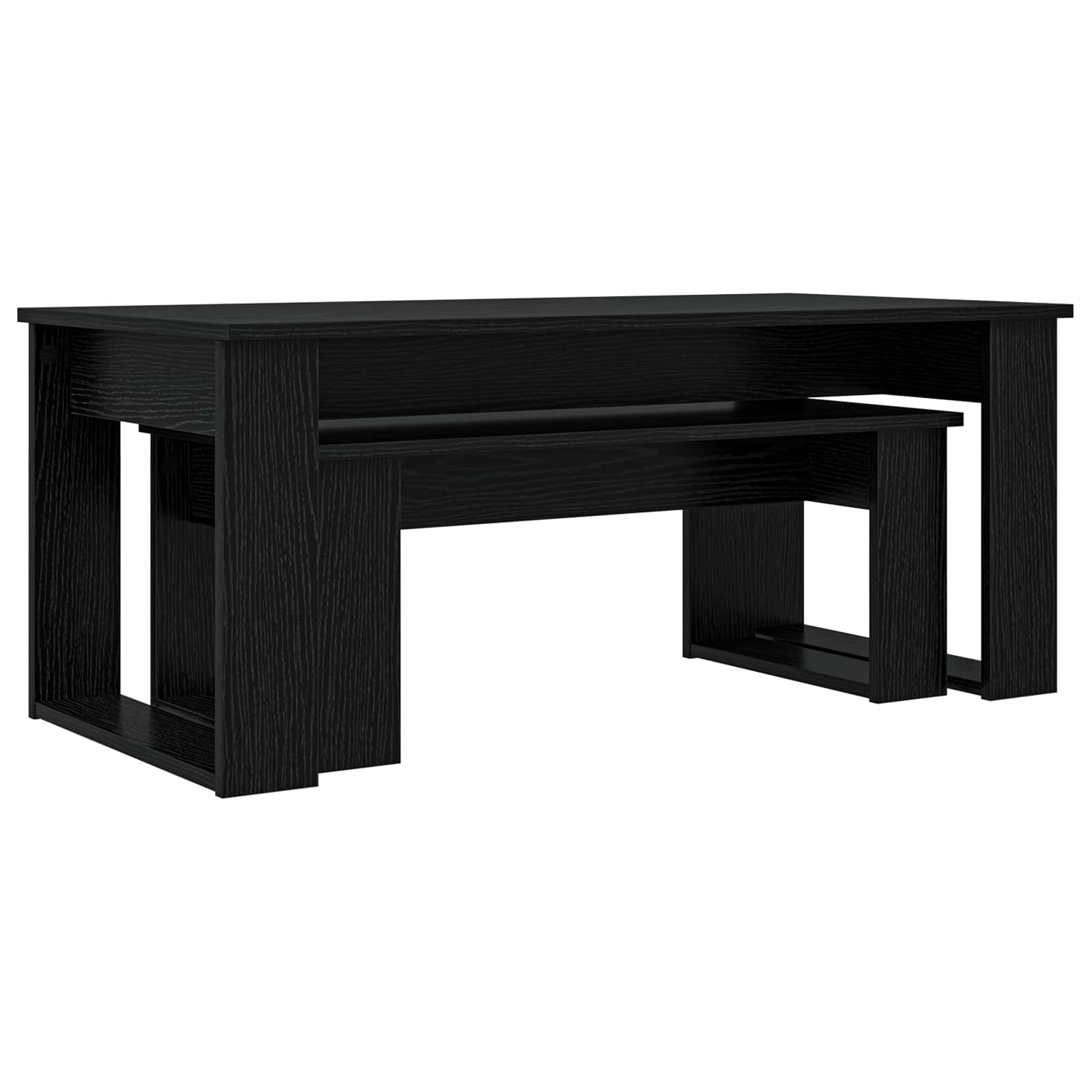 Ensemble de tables basses 2 pcs Chêne noir Bois d'ingénierie - XIOS