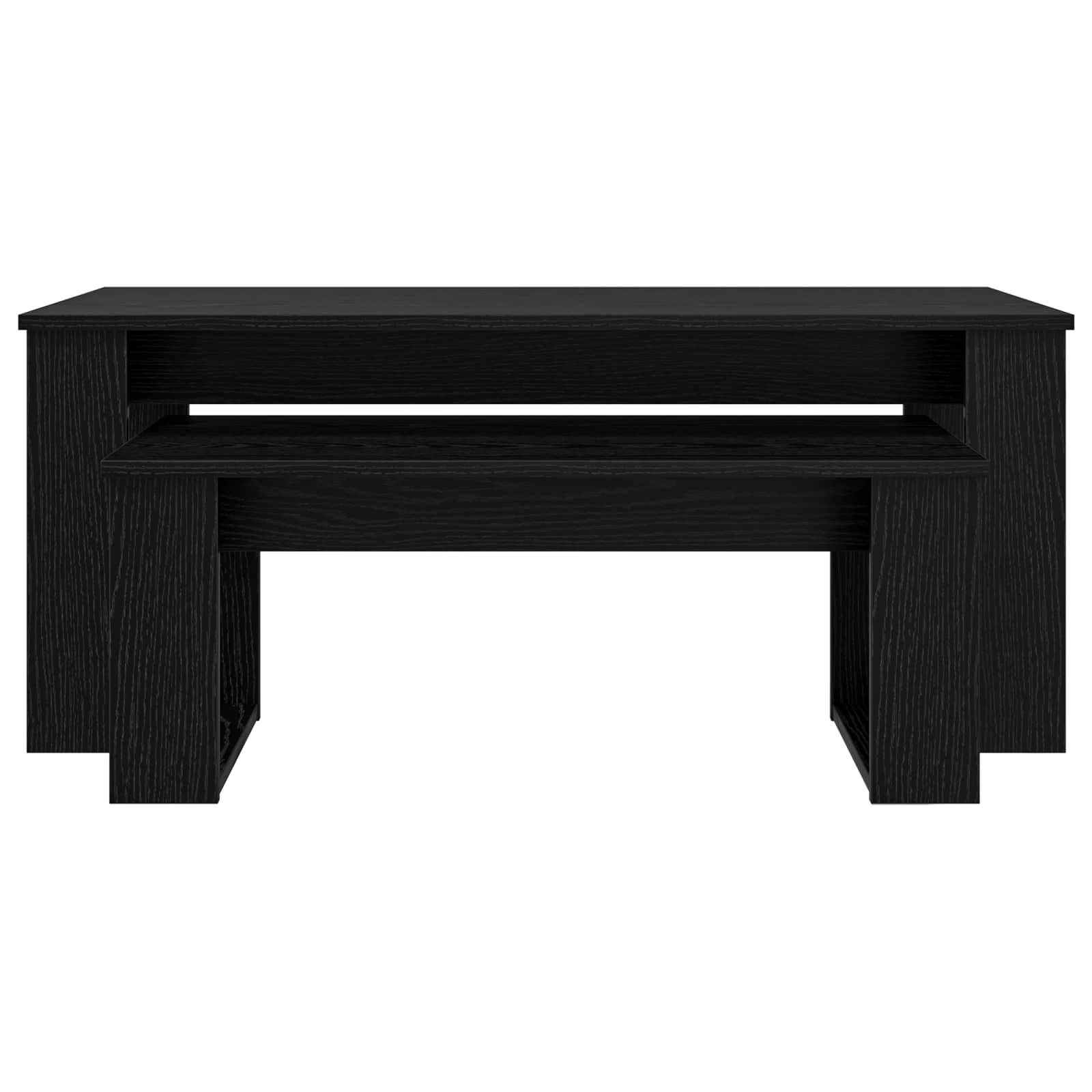 Ensemble de tables basses 2 pcs Chêne noir Bois d'ingénierie - XIOS