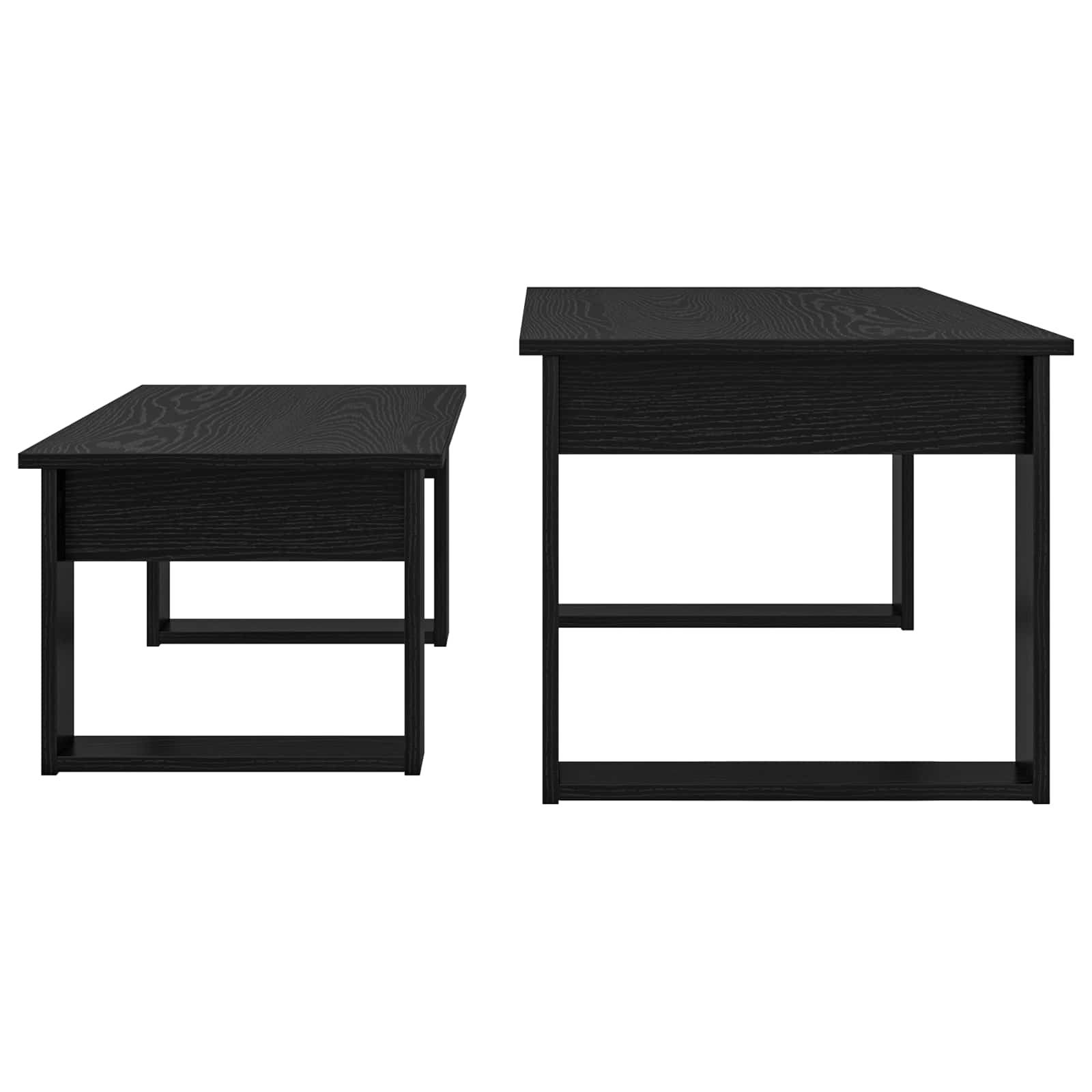 Ensemble de tables basses 2 pcs Chêne noir Bois d'ingénierie - XIOS