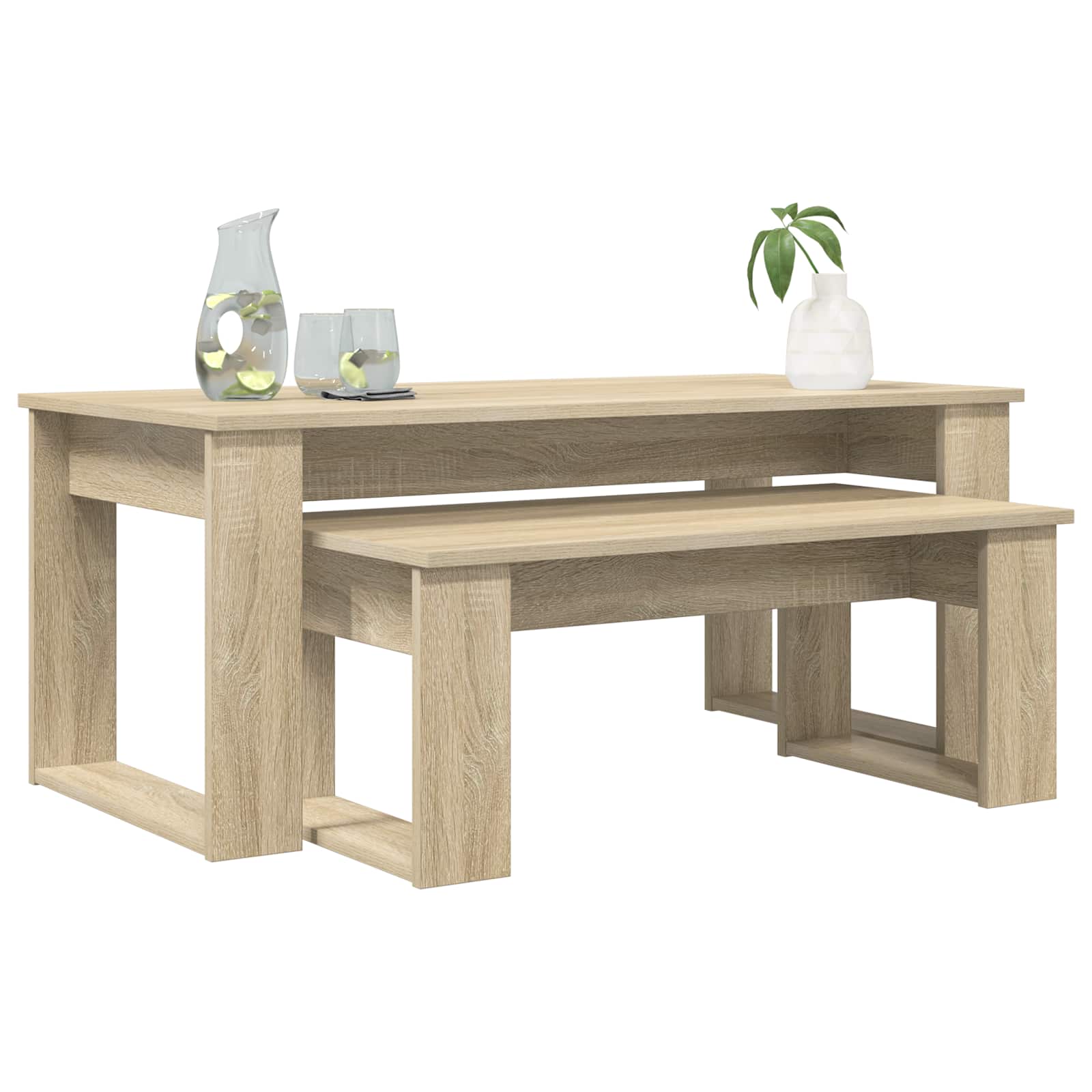 Ensemble de tables basses 2 pcs Chêne Sonoma Bois d'ingénierie - XIOS