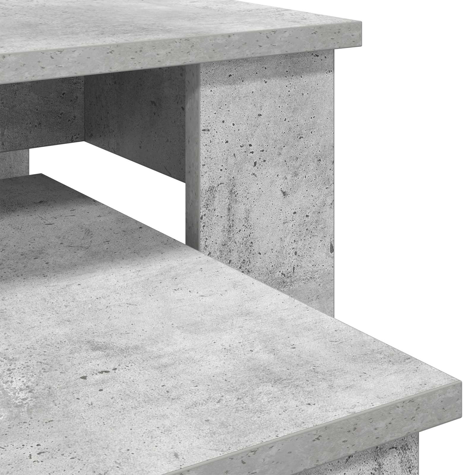 Ensemble de tables basses 2 pcs Gris béton Bois d'ingénierie - XIOS