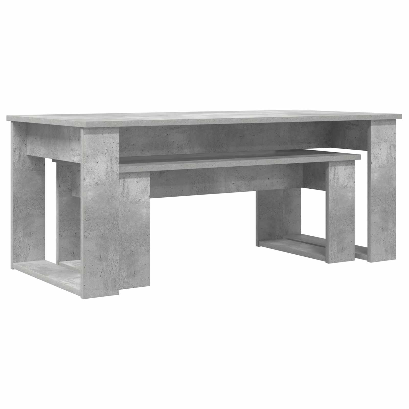 Ensemble de tables basses 2 pcs Gris béton Bois d'ingénierie - XIOS