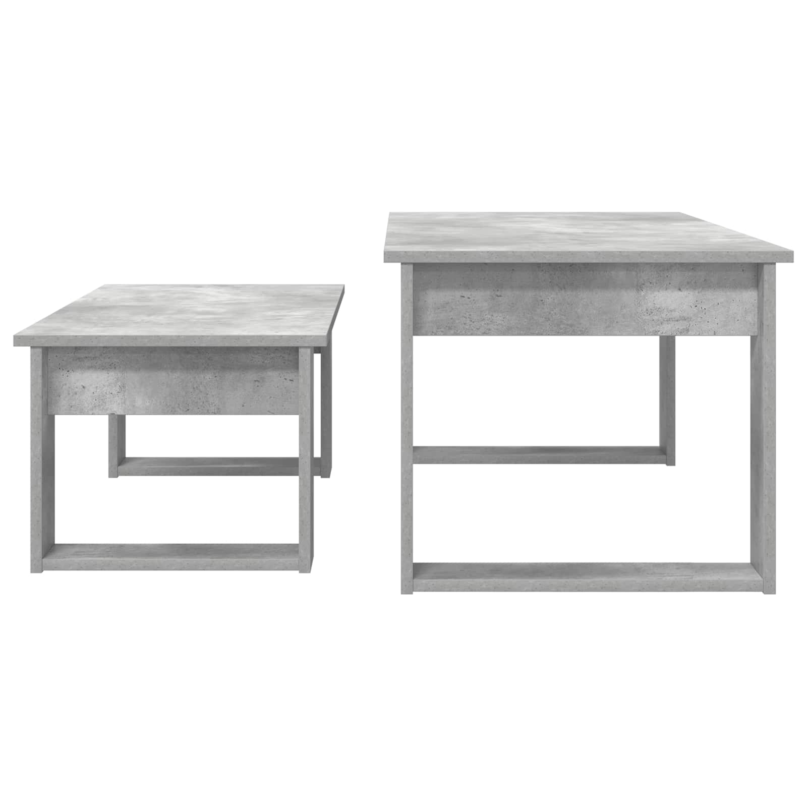 Ensemble de tables basses 2 pcs Gris béton Bois d'ingénierie - XIOS