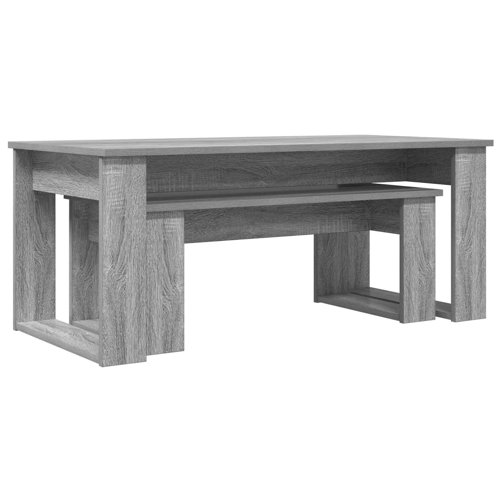 Ensemble de tables basses 2 pcs Gris Sonoma Bois d'ingénierie - XIOS