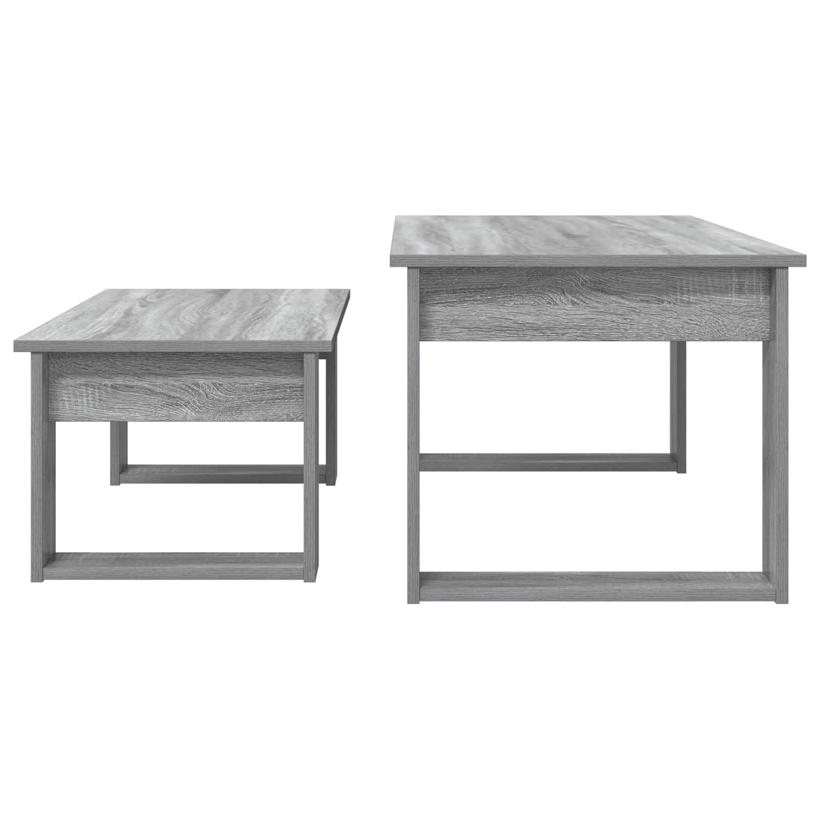 Ensemble de tables basses 2 pcs Gris Sonoma Bois d'ingénierie - XIOS