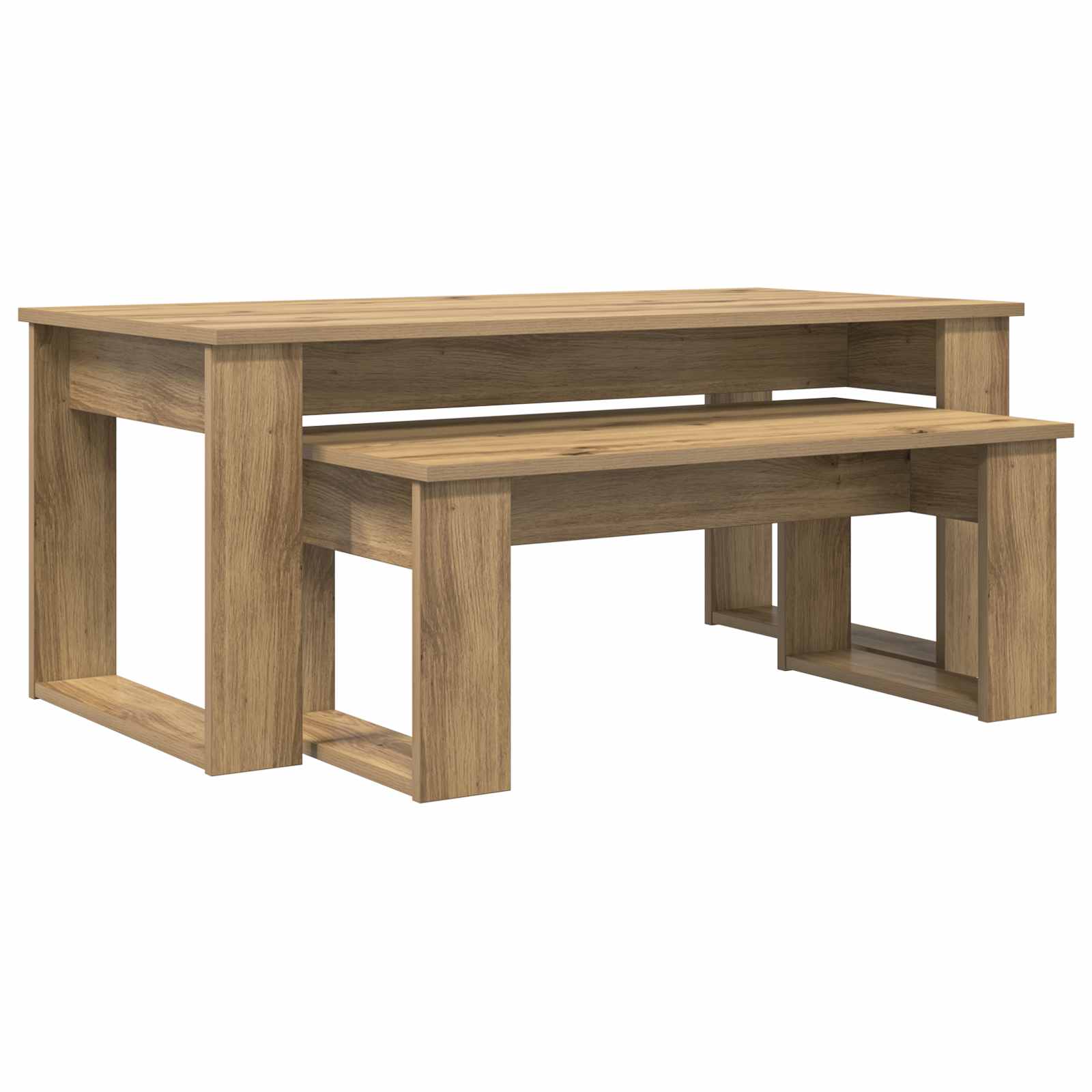 Ensemble de tables basses 2 pcs Chêne artisanal - XIOS
