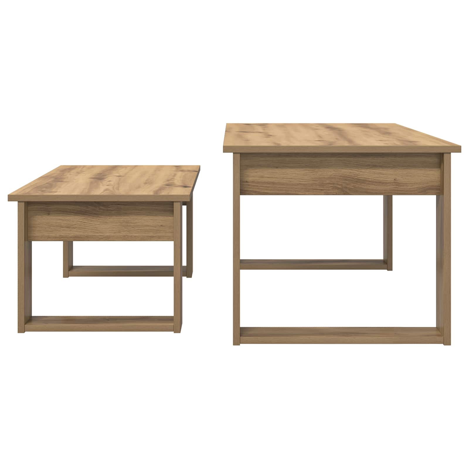 Ensemble de tables basses 2 pcs Chêne artisanal - XIOS