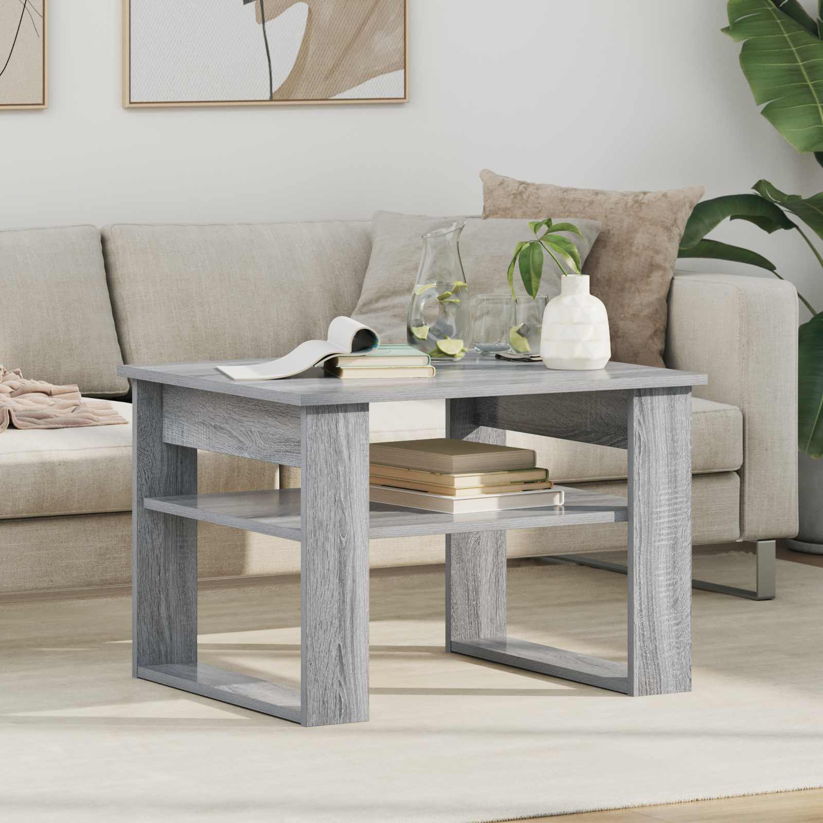 Table basse Gris Sonoma 64 x 54 x 44 cm Bois d'ingénierie - XIOS