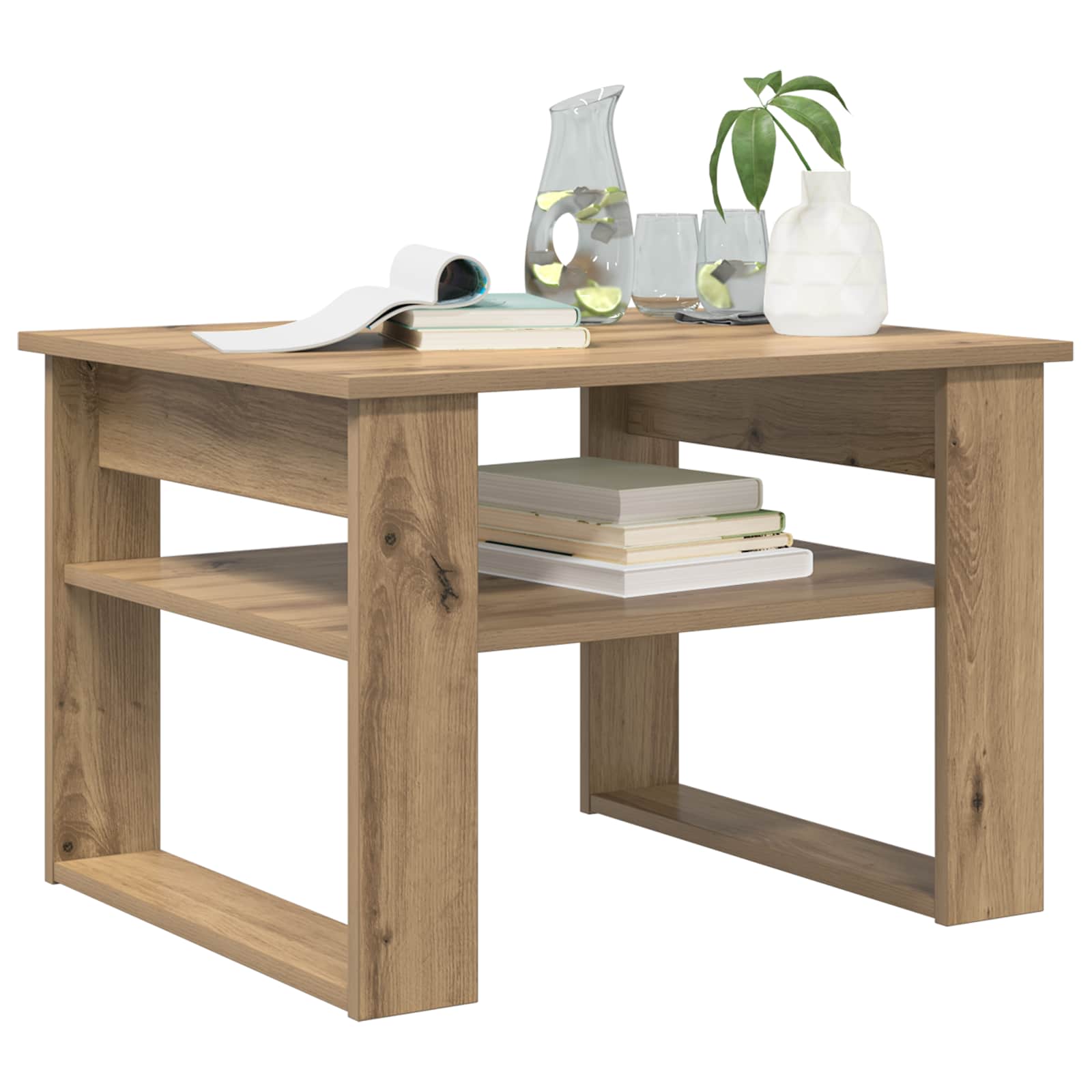 Table basse Chêne artisanal 64 x 54 x 44 cm Bois d'ingénierie - XIOS