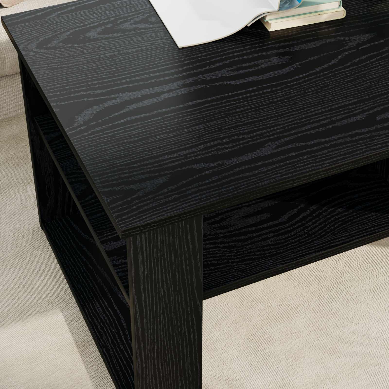 Table basse Chêne noir 96 x 54 x 44 cm Bois d'ingénierie - XIOS