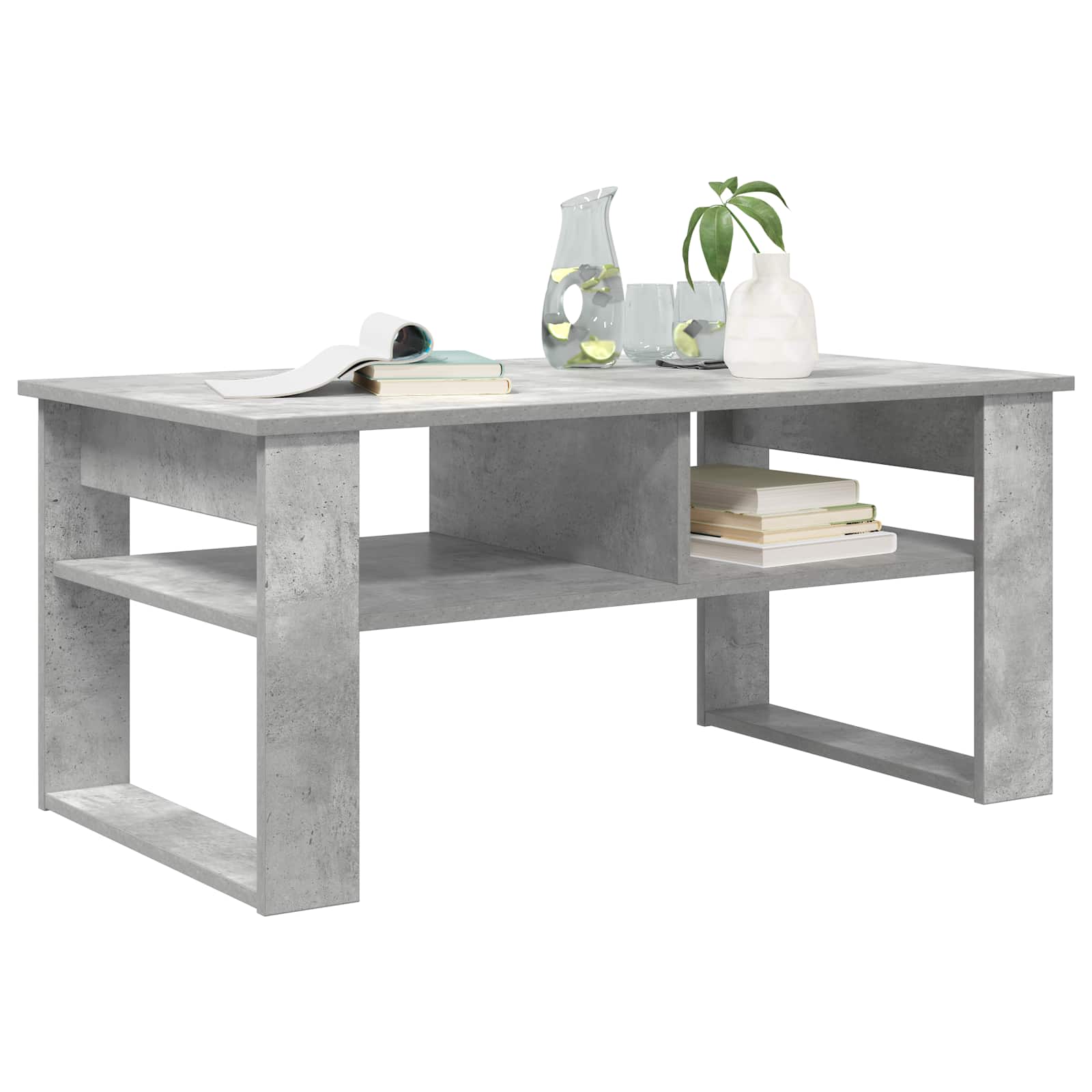 Table basse Gris béton 96 x 54 x 44 cm Bois d'ingénierie - XIOS