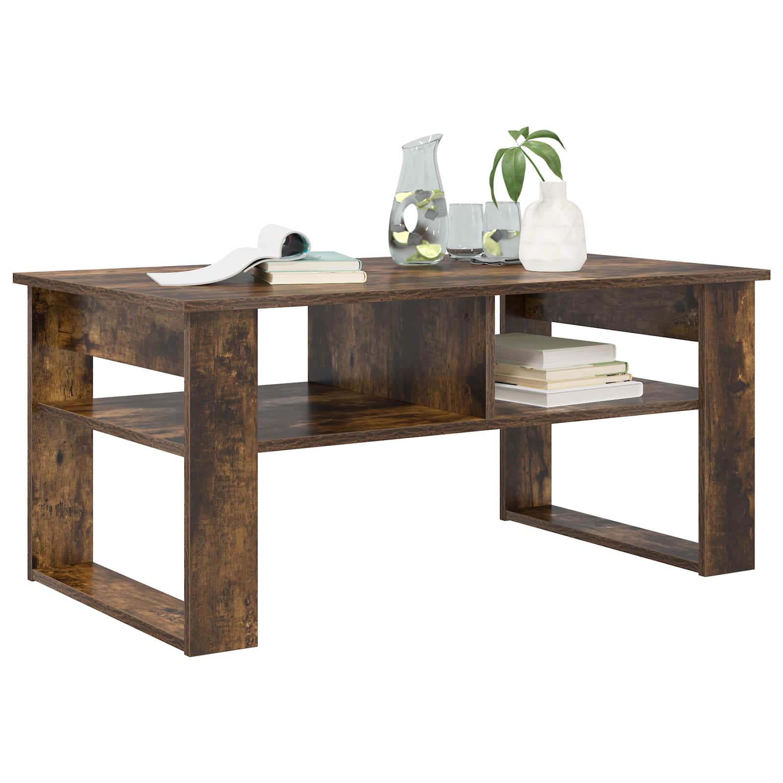 Table basse Chêne fumé 96 x 54 x 44 cm Bois d'ingénierie - XIOS