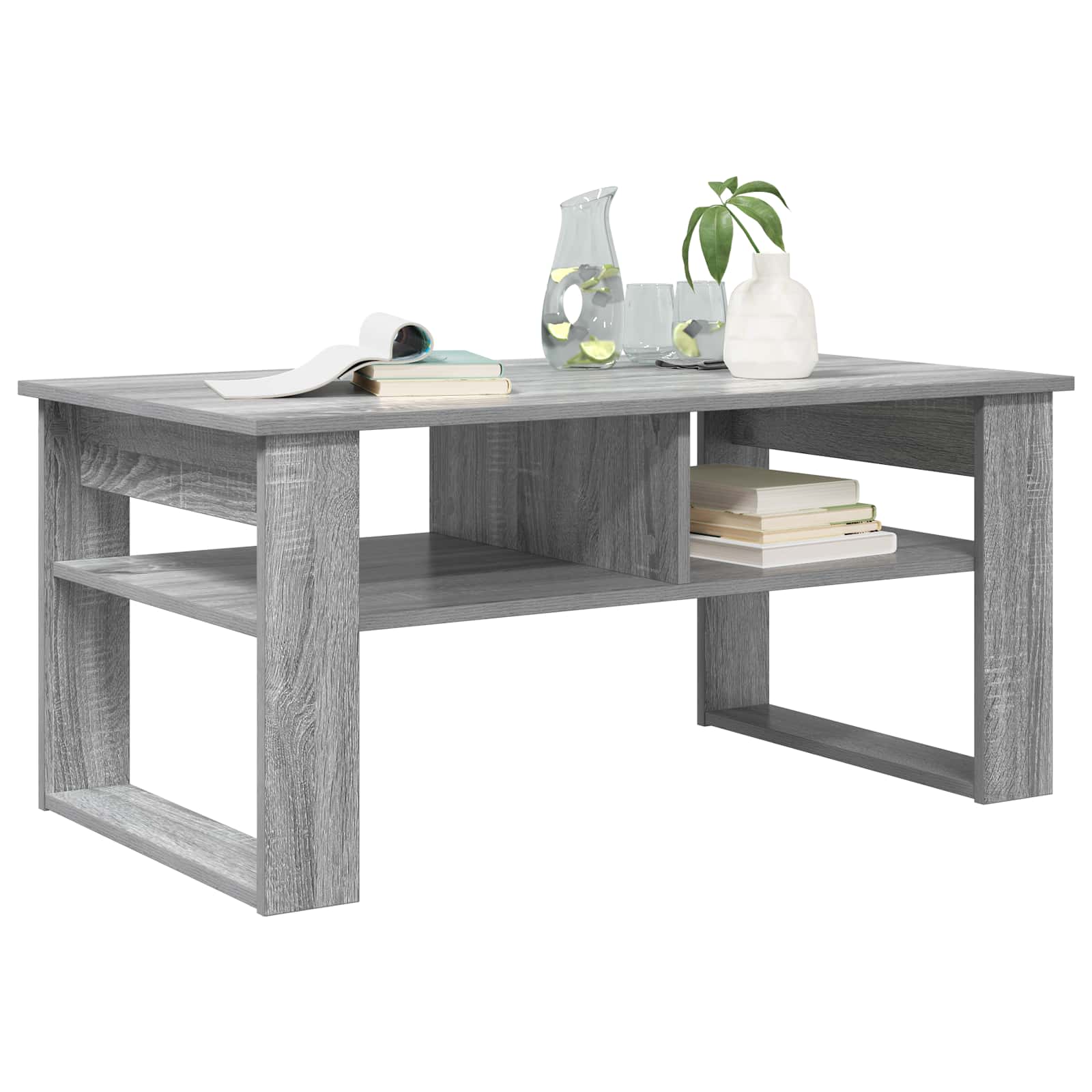 Table basse Gris Sonoma 96 x 54 x 44 cm Bois d'ingénierie - XIOS