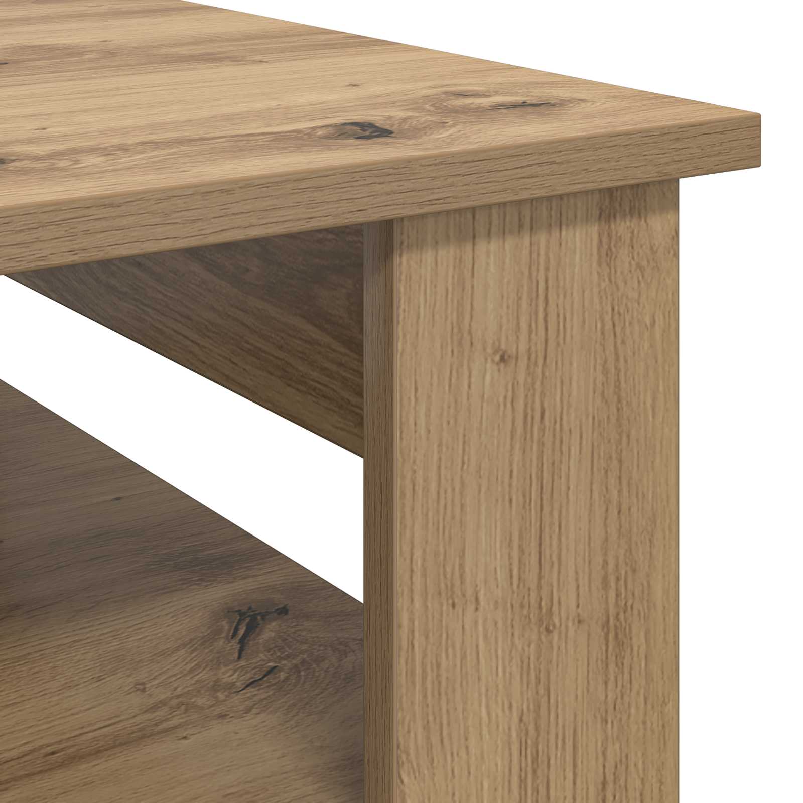 Table basse Chêne artisanal 96 x 54 x 44 cm Bois d'ingénierie - XIOS
