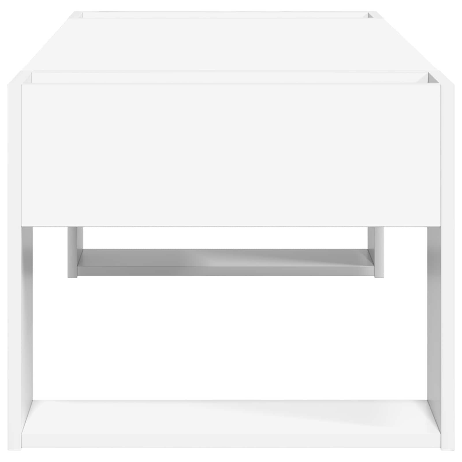 Table basse Blanc 110 x 50 x 41 cm Bois d'ingénierie - XIOS