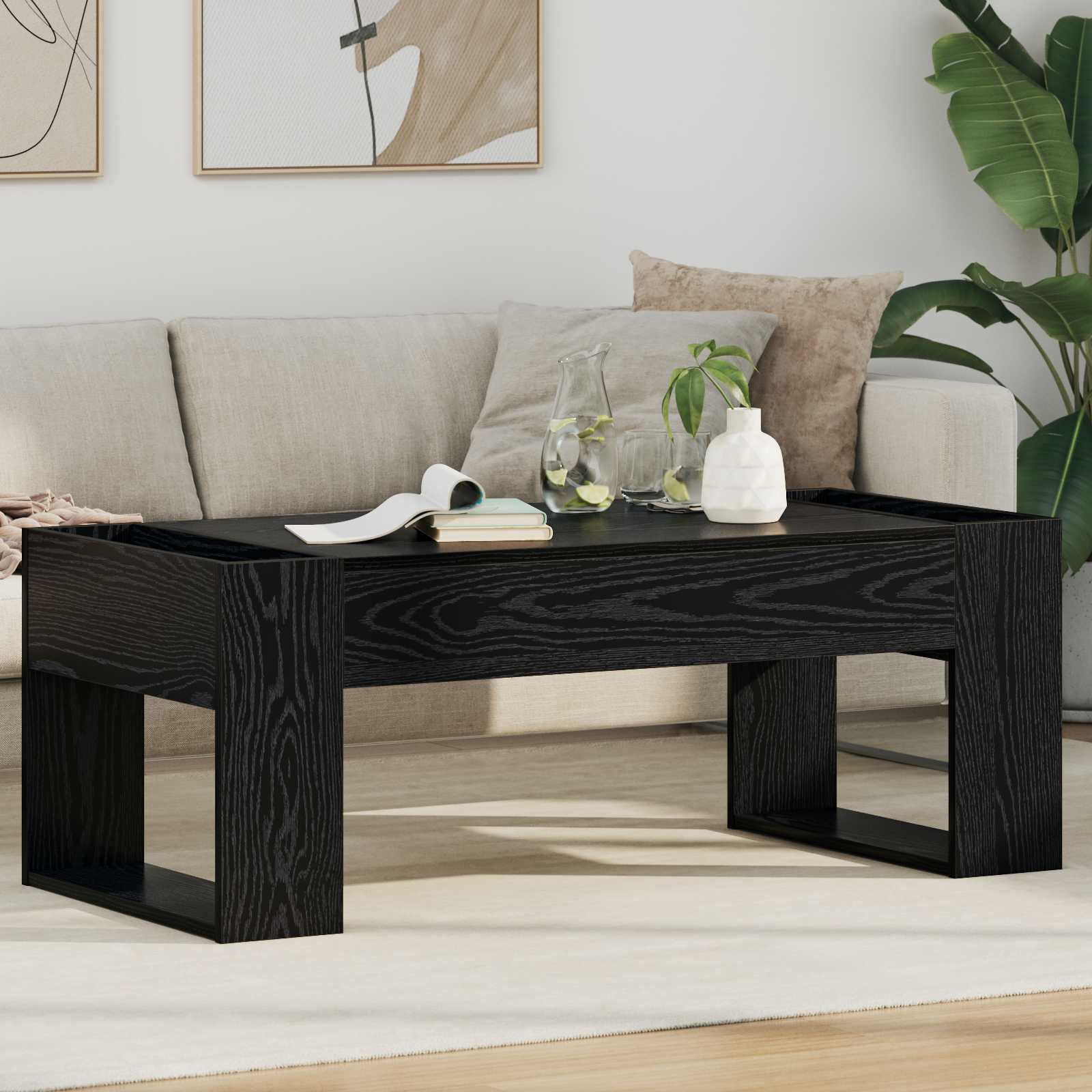 Table basse Chêne noir 110 x 50 x 41 cm Bois d'ingénierie - XIOS