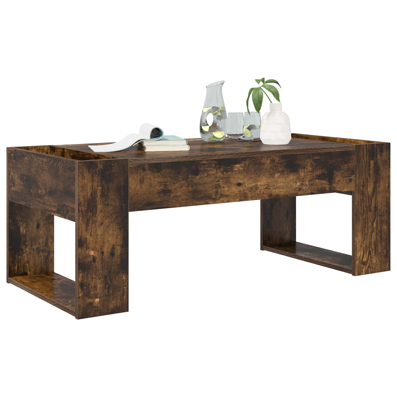 Table basse Chêne fumé 110 x 50 x 41 cm Bois d'ingénierie - XIOS