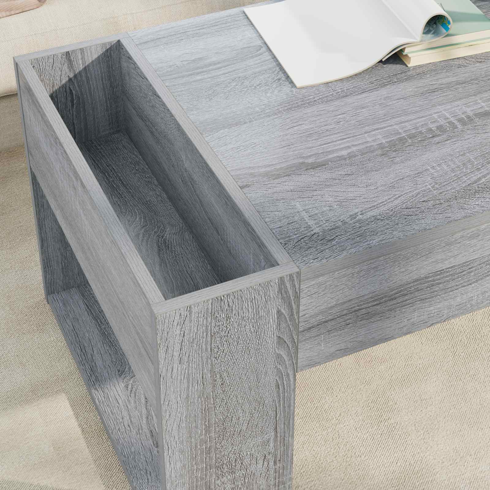 Table basse Gris Sonoma 110 x 50 x 41 cm Bois d'ingénierie - XIOS