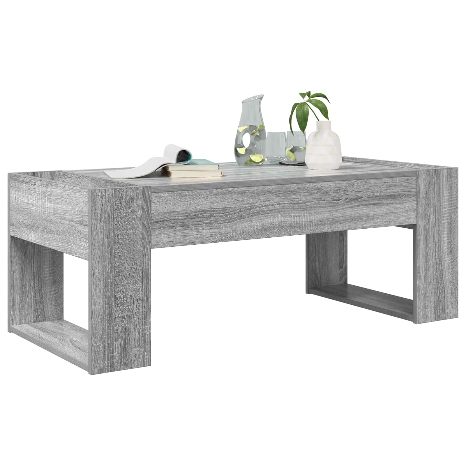 Table basse Gris Sonoma 110 x 50 x 41 cm Bois d'ingénierie - XIOS
