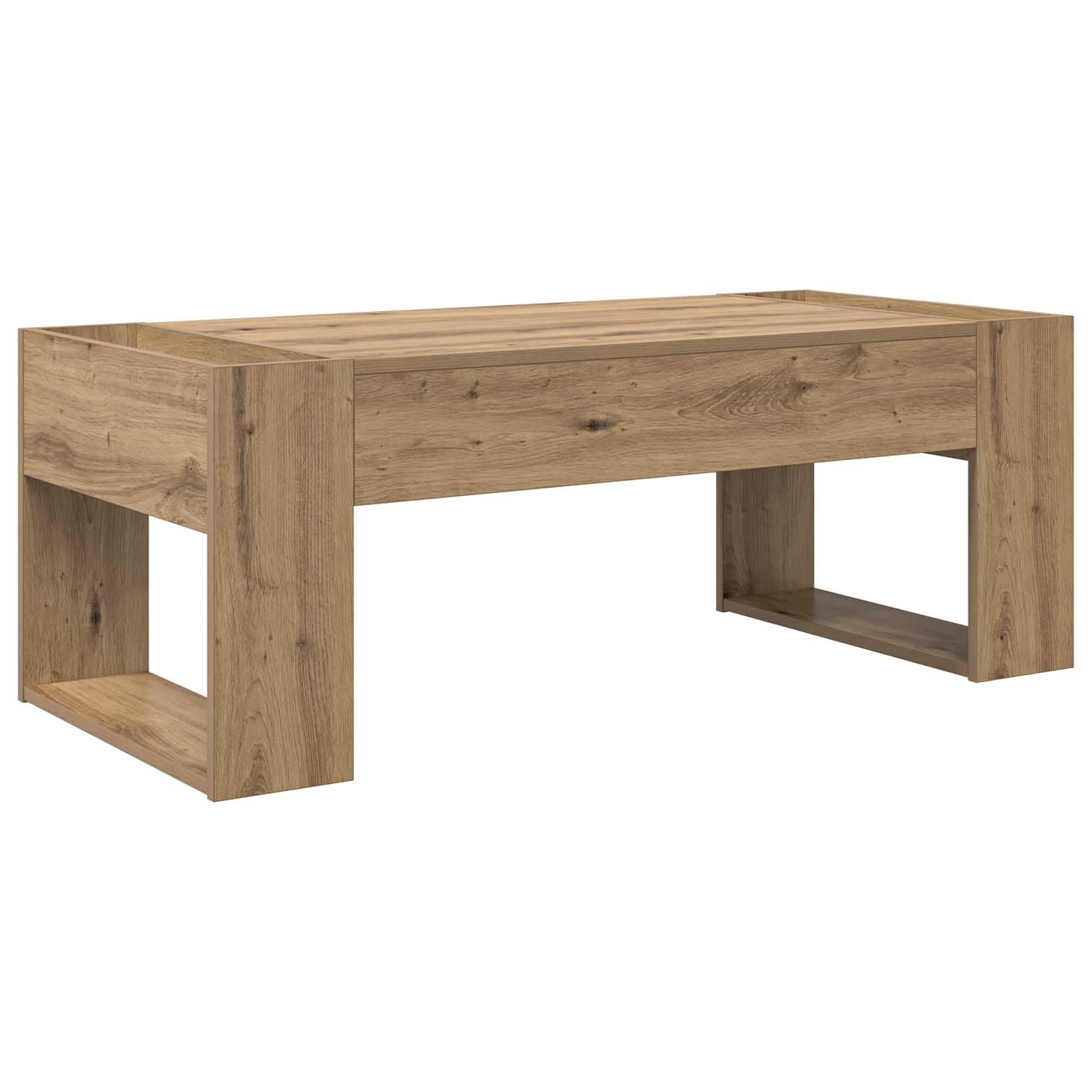 Table basse Chêne artisanal 110 x 50 x 41 cm Bois d'ingénierie - XIOS