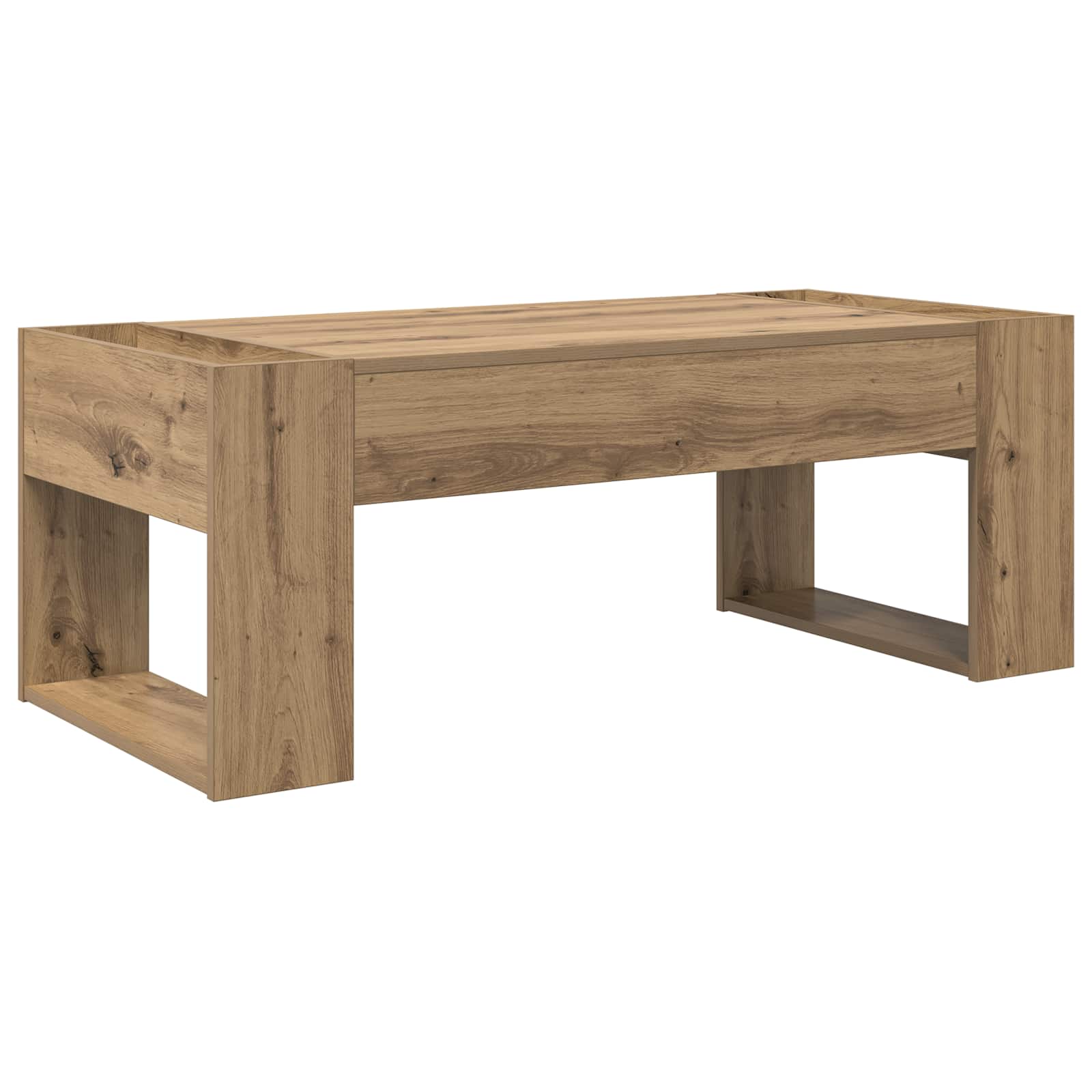 Table basse Chêne artisanal 110 x 50 x 41 cm Bois d'ingénierie - XIOS