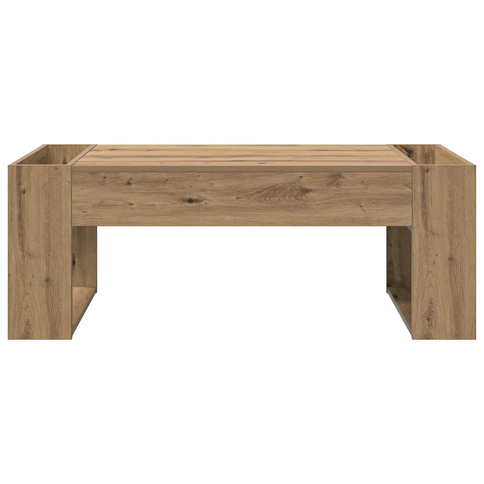 Table basse Chêne artisanal 110 x 50 x 41 cm Bois d'ingénierie - XIOS