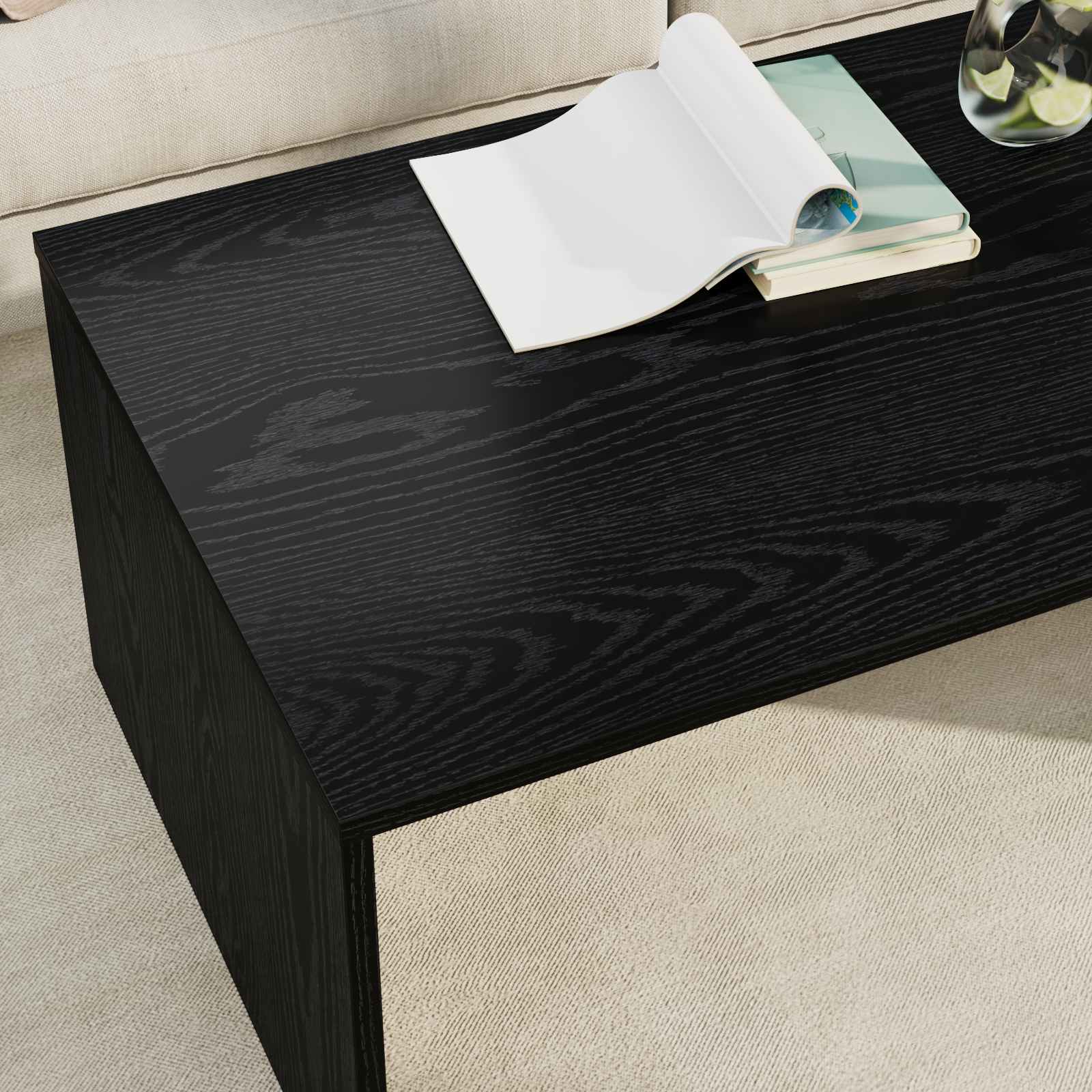 Table basse Chêne noir 95 x 50 x 34 cm Bois d'ingénierie - XIOS