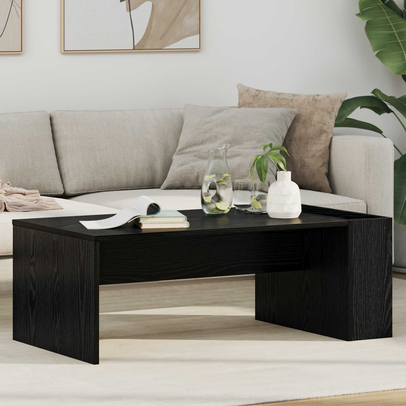 Table basse Chêne noir 95 x 50 x 34 cm Bois d'ingénierie - XIOS