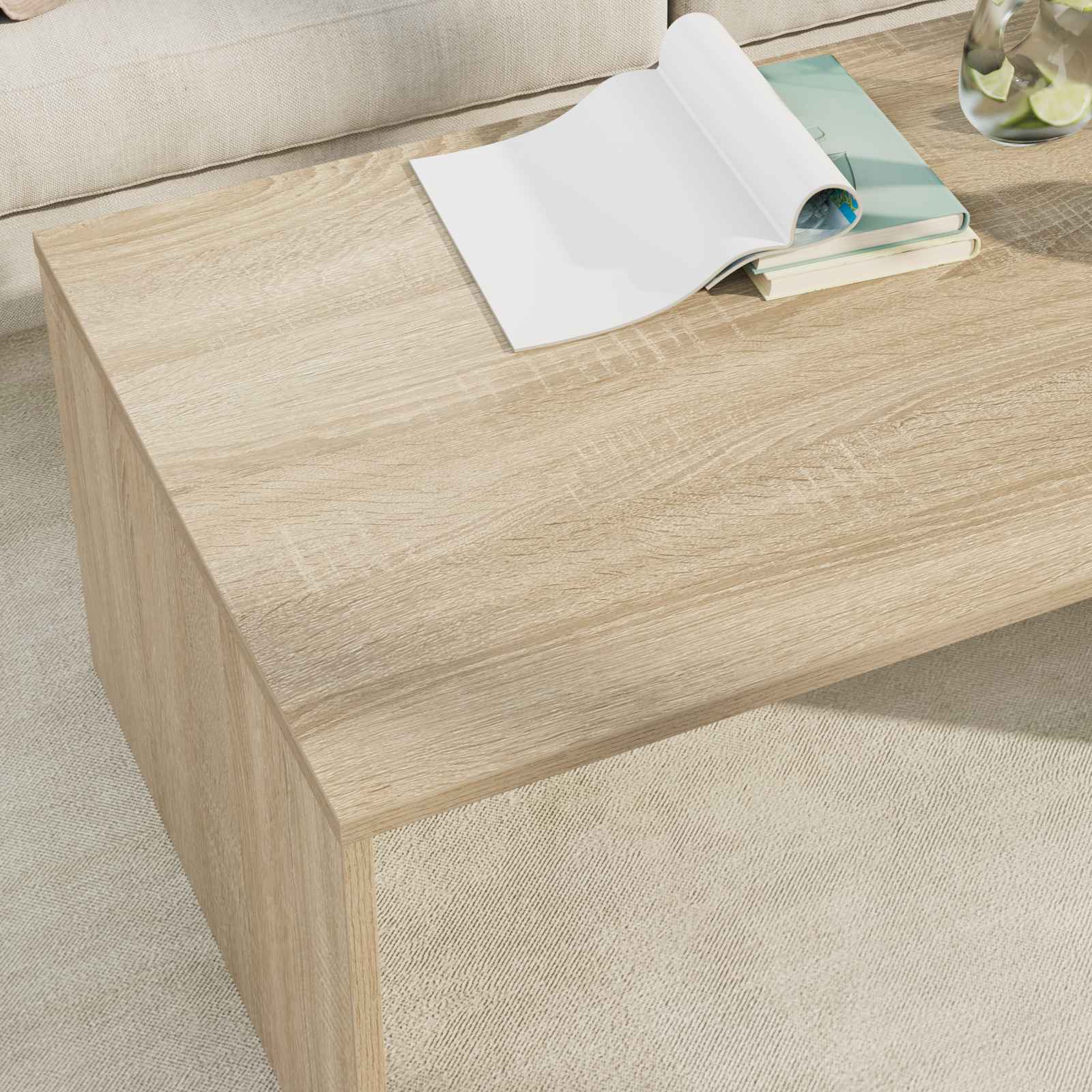 Table basse Chêne Sonoma 95 x 50 x 34 cm Bois d'ingénierie - XIOS