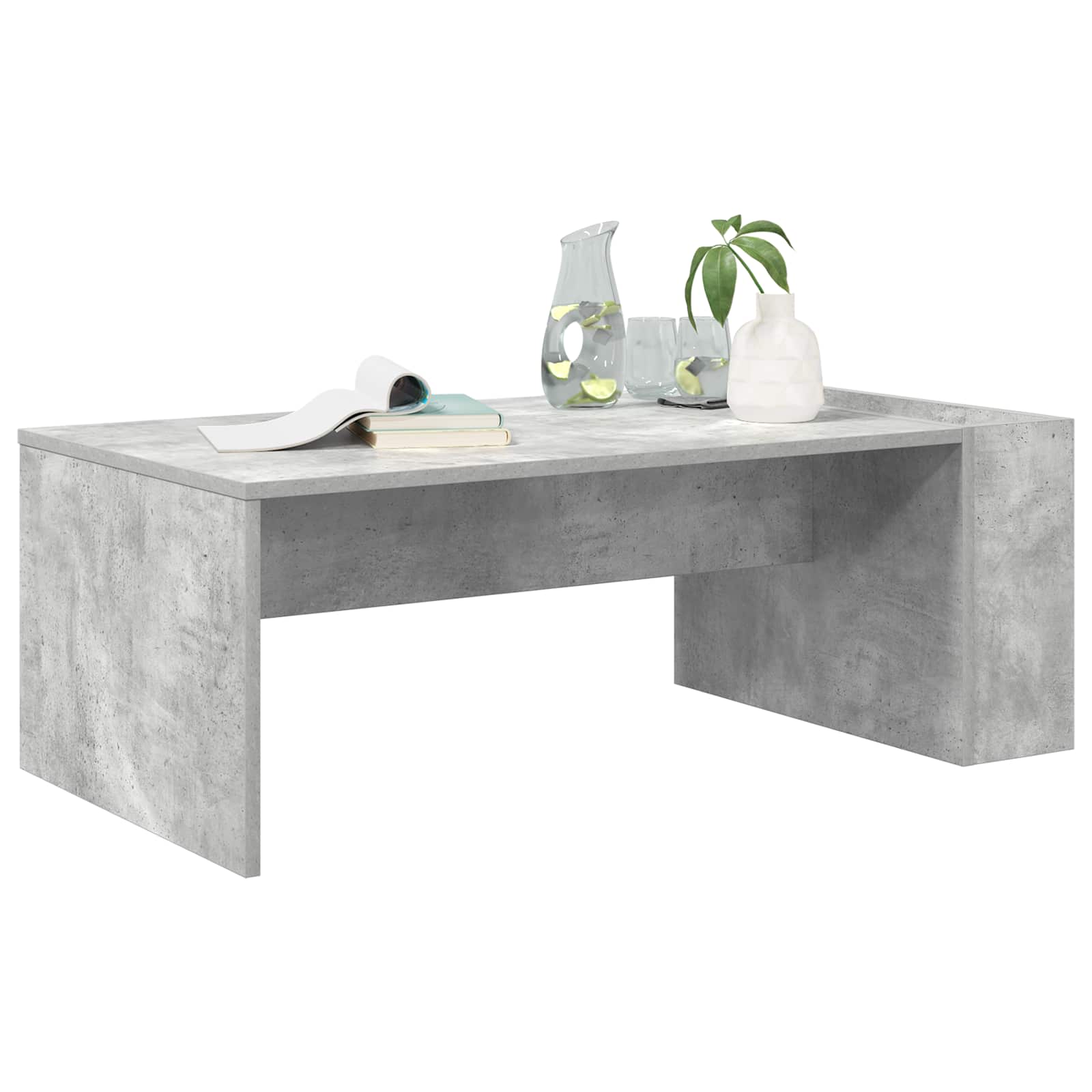Table basse Gris béton 95 x 50 x 34 cm Bois d'ingénierie - XIOS