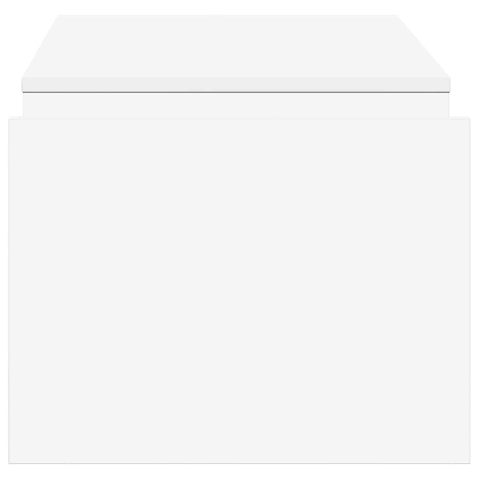 Table basse Blanc 90 x 45 x 35 cm Bois d'ingénierie - XIOS