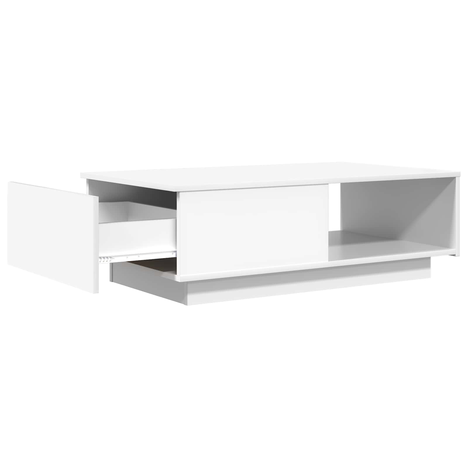 Table basse avec tiroir Blanc 95 x 55 x 31 cm Bois d'ingénierie - XIOS