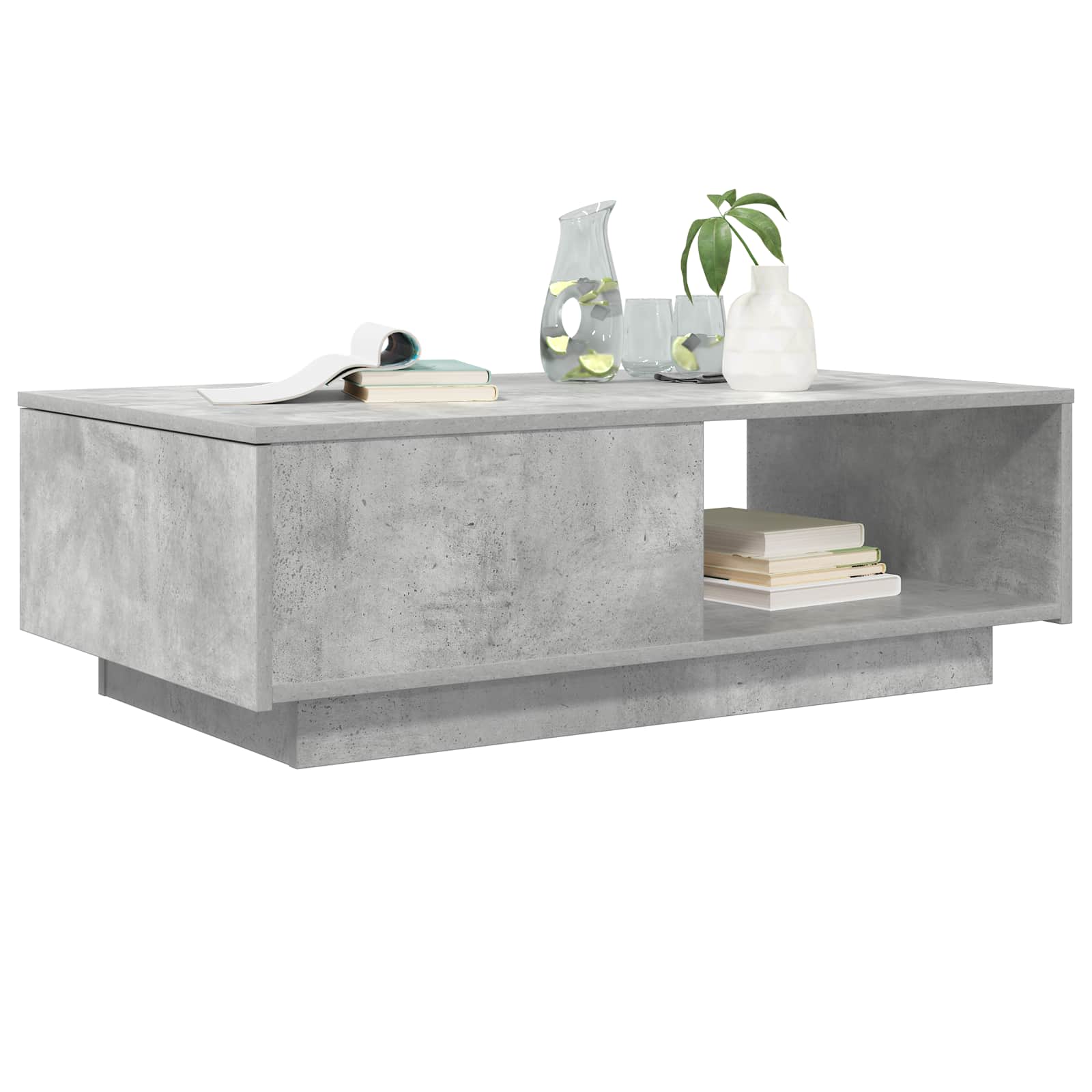 Table basse Gris béton 95 x 55 x 31 cm Bois d'ingénierie - XIOS