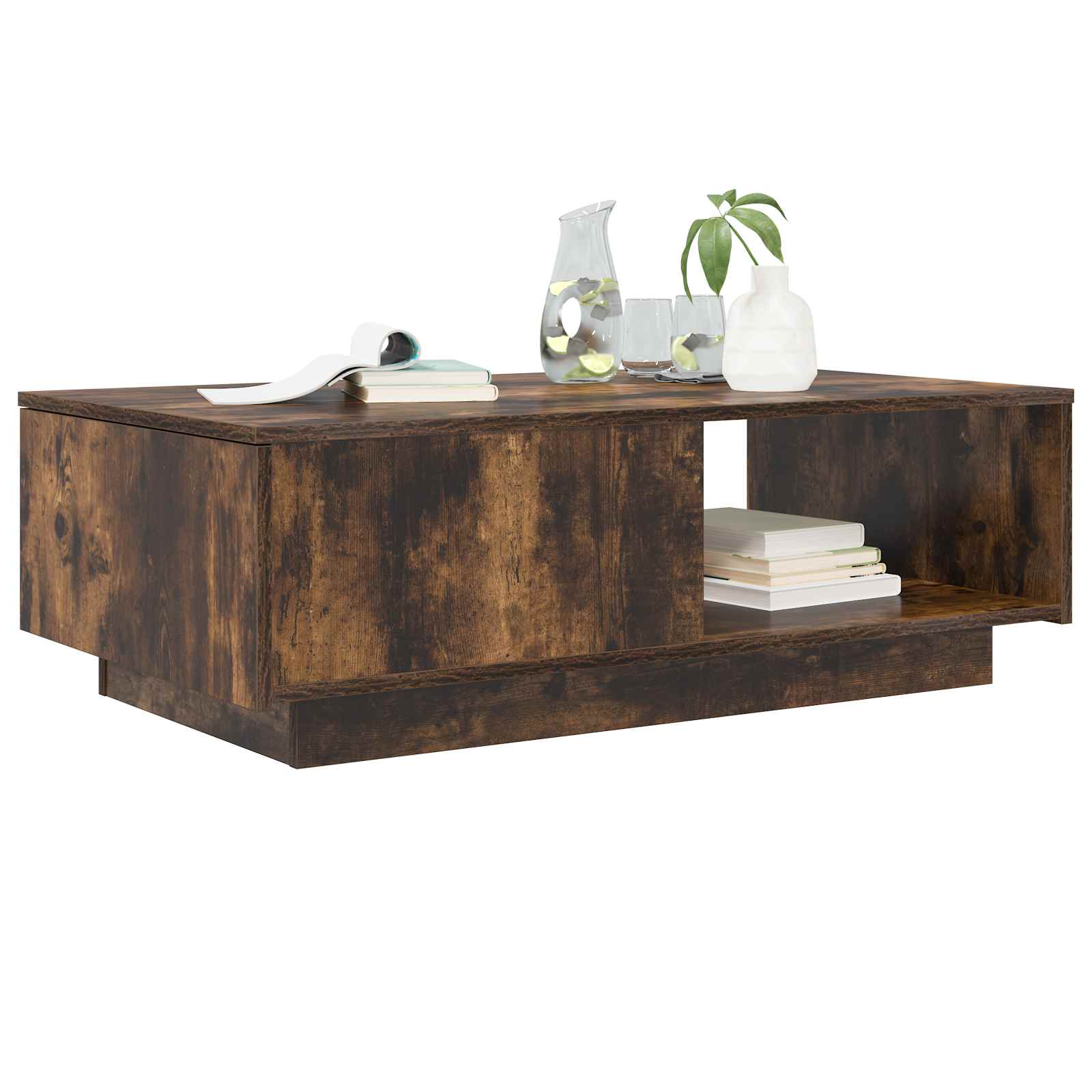 Table basse Chêne fumé 95 x 55 x 31 cm Bois d'ingénierie - XIOS